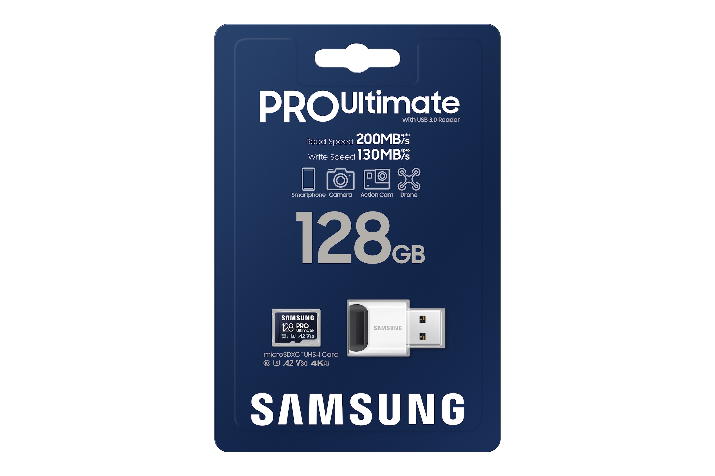 Samsung Speicherkarte »Pro Ultimate MicroSD«, (200 MB/s Lesegeschwindigkeit), mit USB-Kartenleser