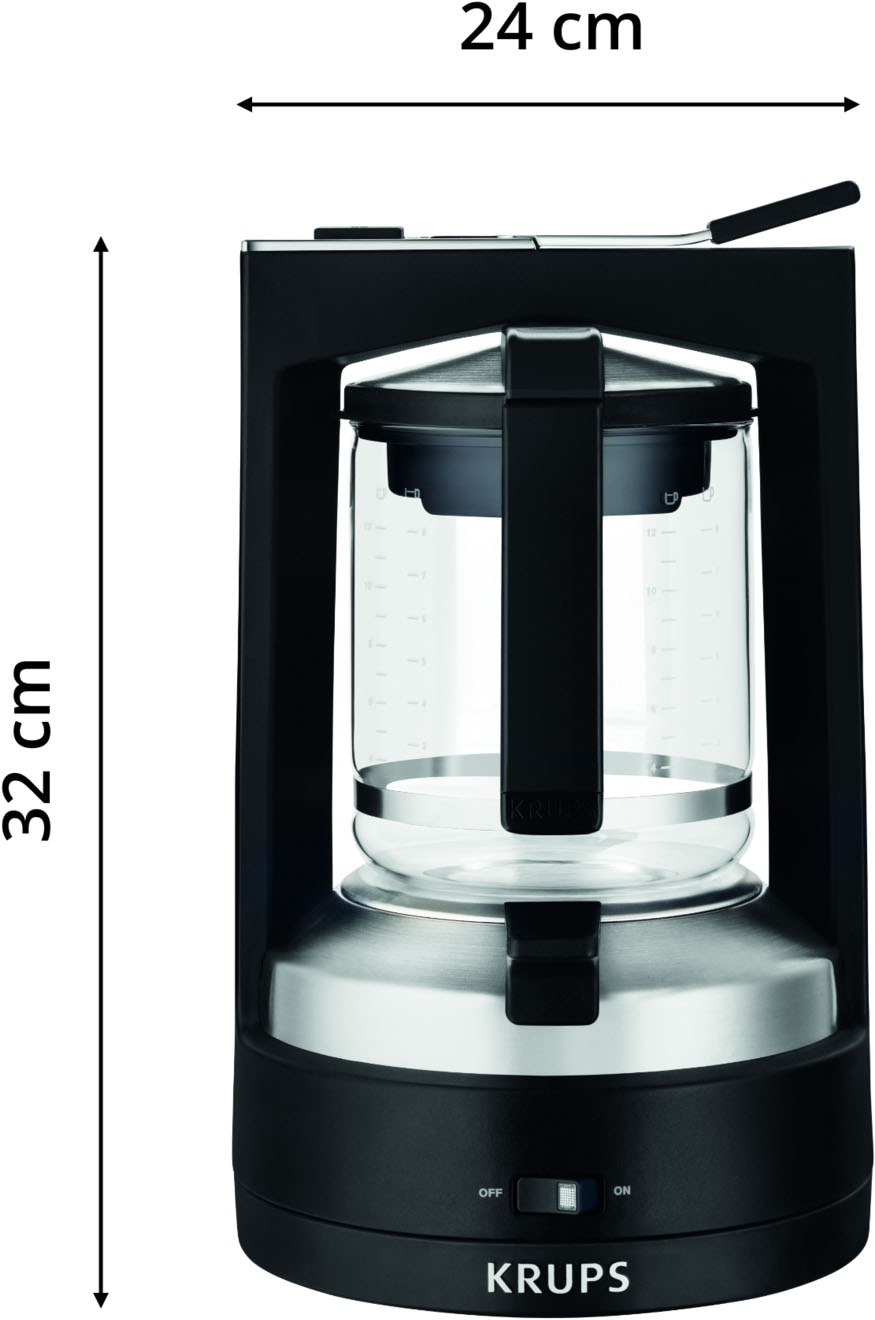 Krups Filterkaffeemaschine »KM4689   T8« 1 l Kaffeekanne Permanentfilter mit Druckbrühsystem