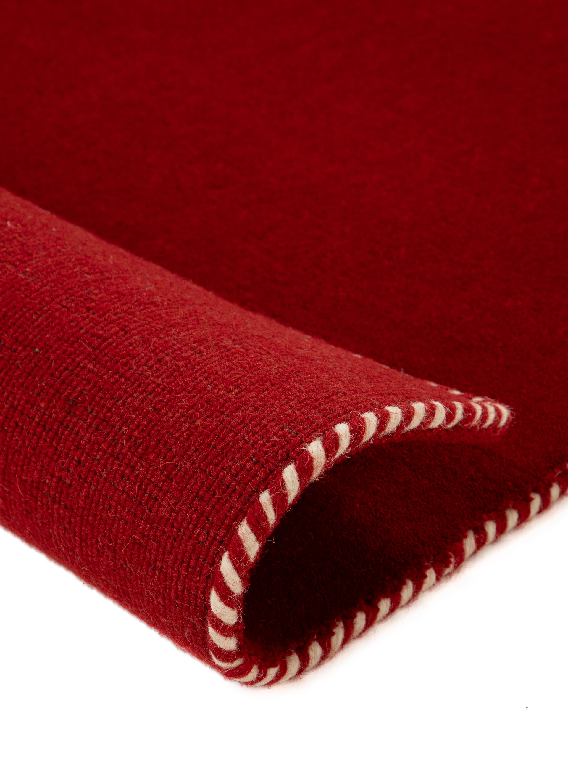 carpetfine Wollteppich »Gabbeh Lola Uni«, rechteckig, 14 mm Höhe, mit natürlichem Pflanzenmaterial von Hand gewebt, auch in Rund
