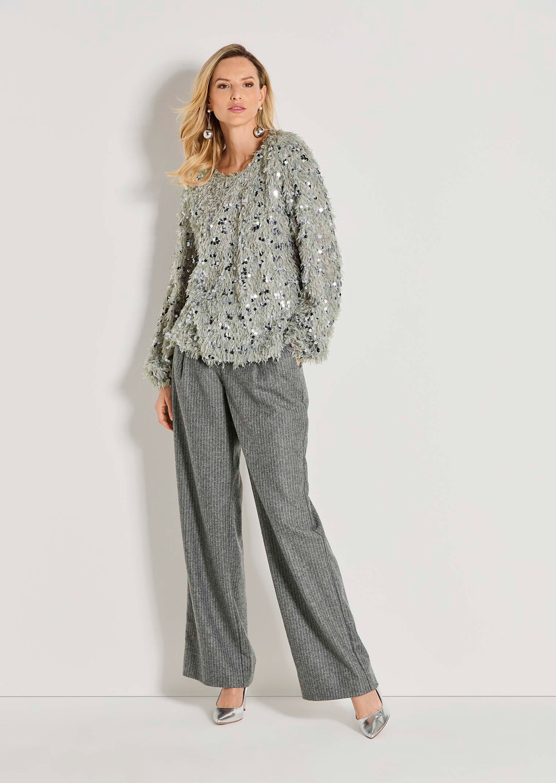 MADELEINE Langarmshirt »Sweatshirt Glitzersweatshirt mit Federn«