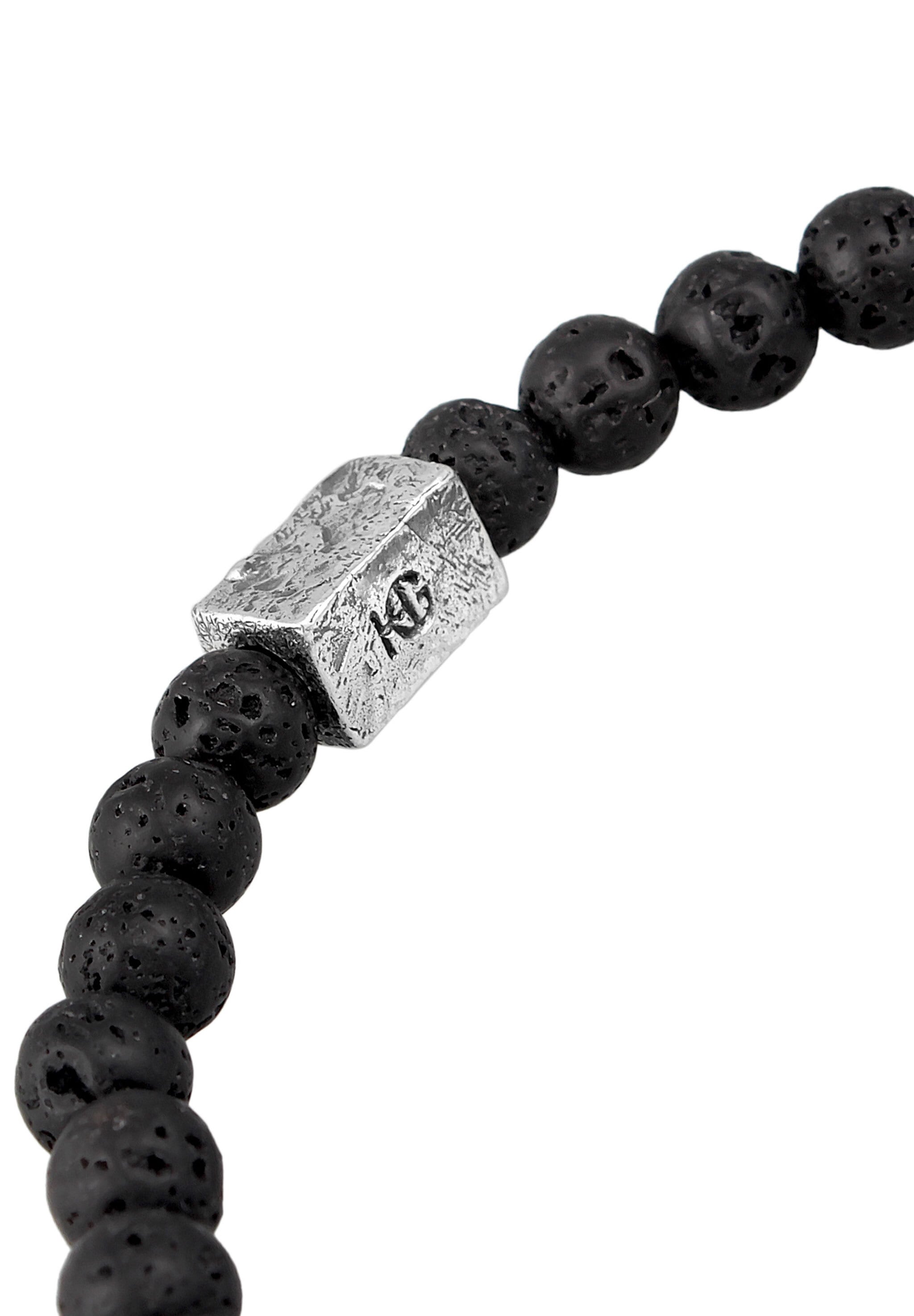 HAZE & GLORY Armkette »Armband Lava Perlen Sacred Sun Bead 925 Silber«