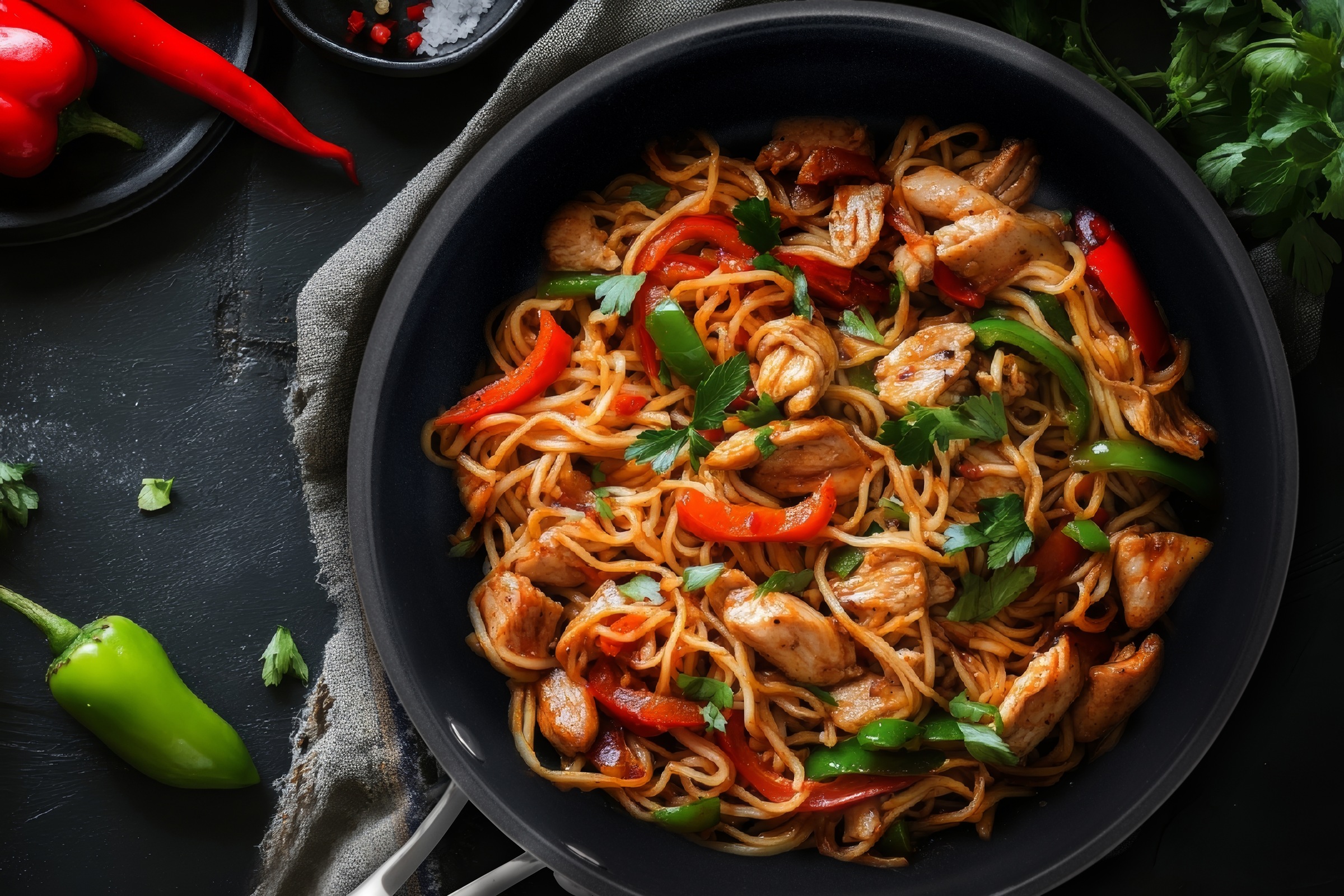 Hanseatic Wok »hanseatic« Edelstahl aus Dreischicht-Material mit Antihaft-Versiegelung, ø 28 cm, Induktion