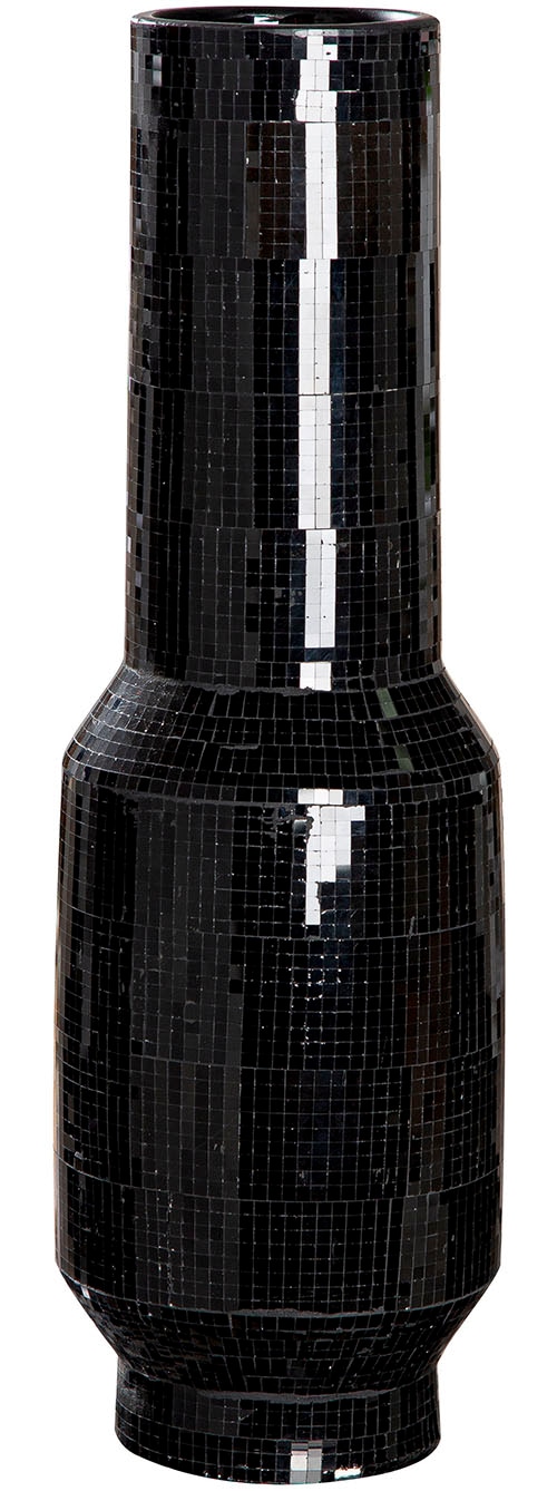 GILDE Bodenvase "Bodenvase Black Disco schwarz H. 51 cm"