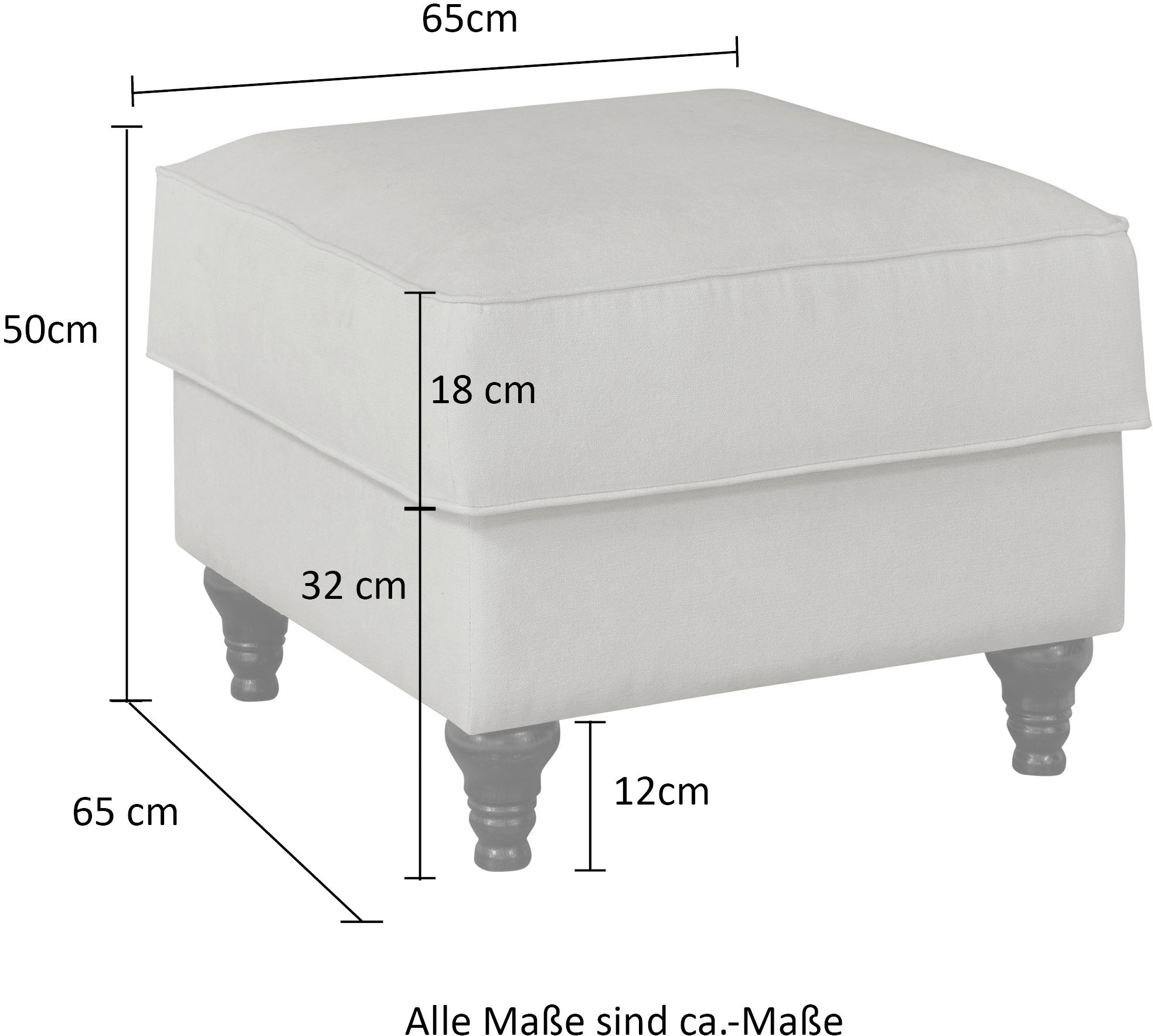 Home affaire Hocker »WESTMINSTER«, mit Federkern-Polsterung