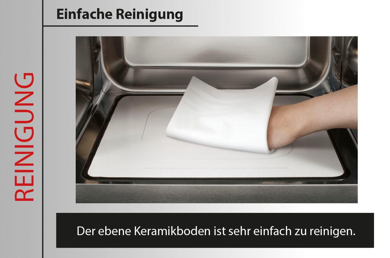 Caso Mikrowelle »3371 MCG 30 Ceramic Chef, 3 in 1 Mikrowelle, Grill, Heißluft« Grill | Heißluft | Mikrowelle 2100 W Mit Grill-Rost garen auf 2 Ebenen
