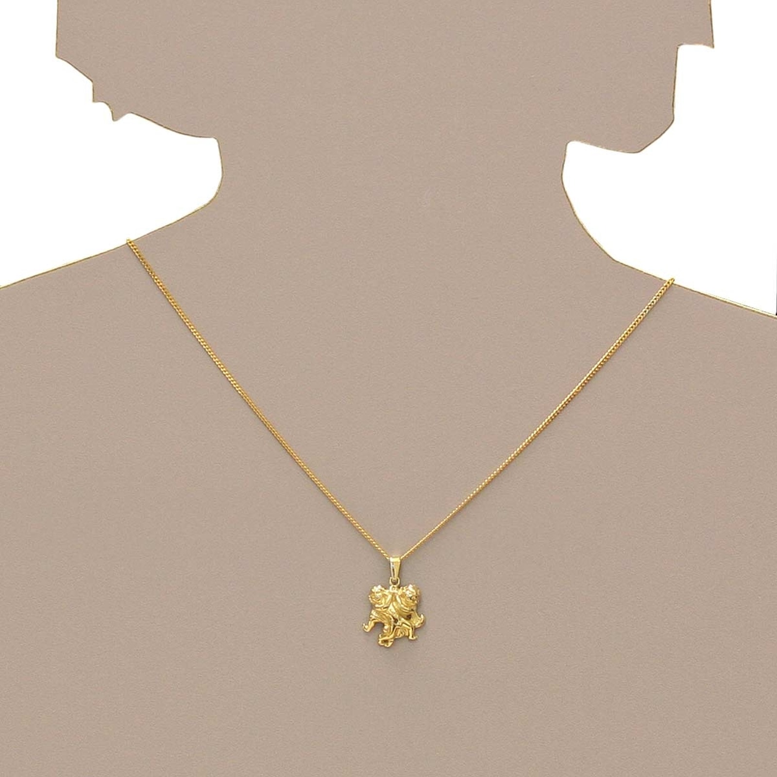 OSTSEE-SCHMUCK Kettenanhänger »- Tierkreiszeichen Zwillinge - Silber 925/000, vergoldet - ,« ()