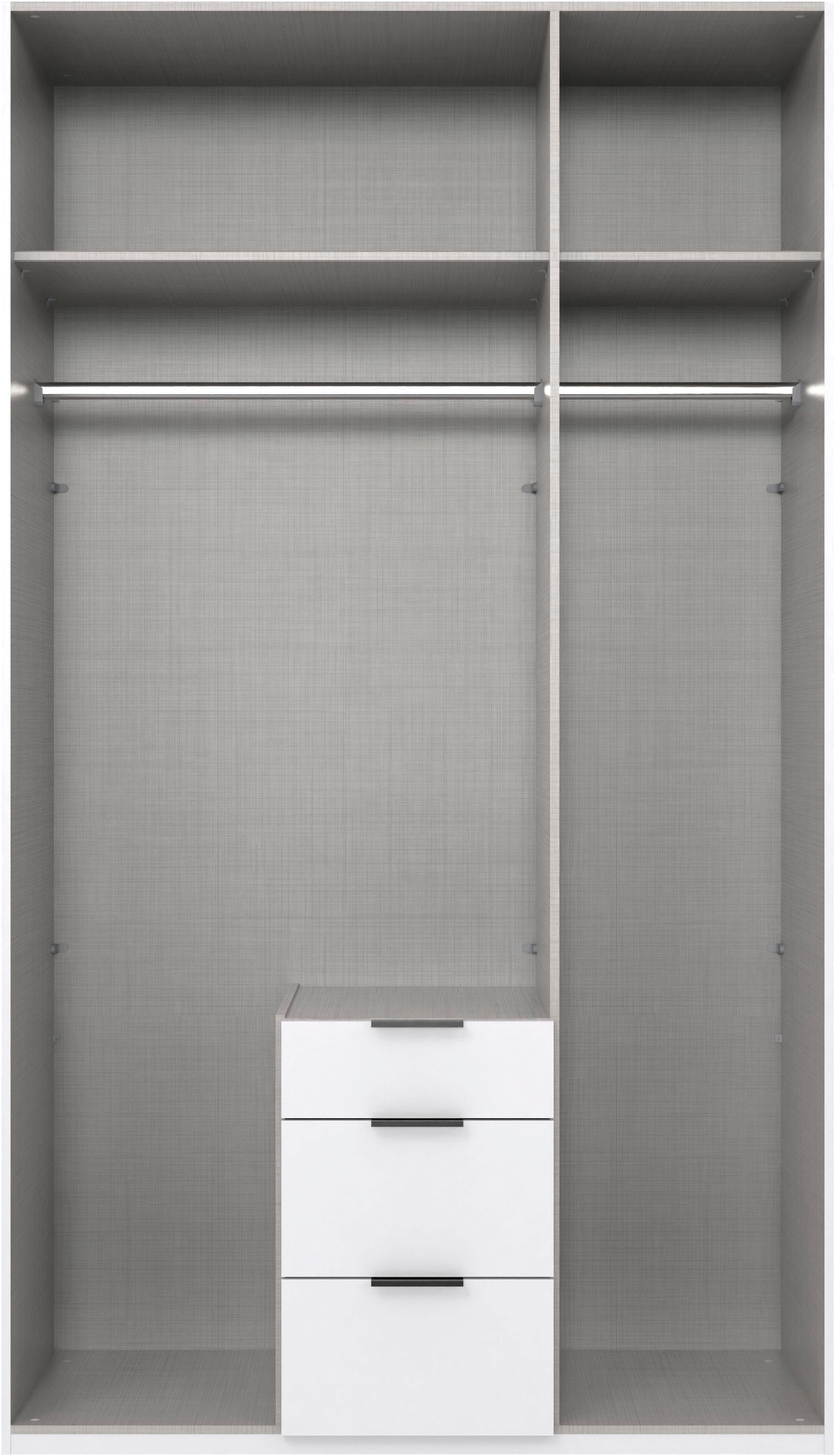 Wimex Drehtürenschrank »Mugano, 135 oder 180cm breit, 208 oder 236cm hoch, Made in Germany«, (mit langen Griffstangen aus Metall), wahlweise mit oder ohne Spiegel, mit Schubladen