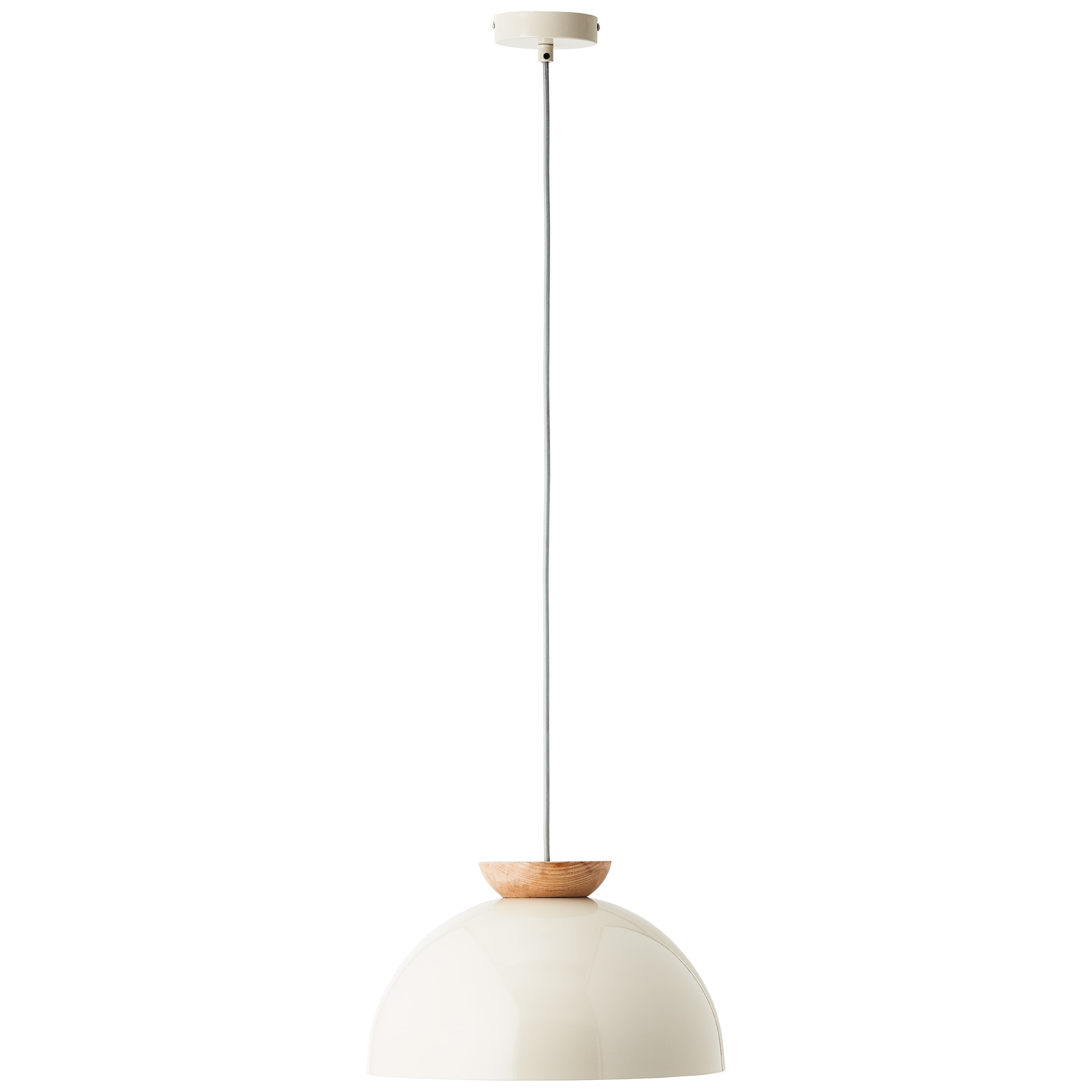 Brilliant Pendelleuchte »Nalam«, 1 flammig, Leuchtmittel E27 | ohne Leuchtmittel, 174,5 x 35 cm, 1 x E27, kürzbar, Metall/Holz, grau