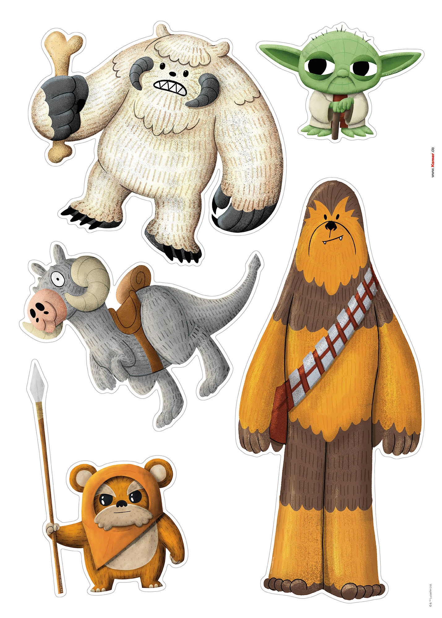 Komar Wandtattoo »Star Wars friendly Monsters«, (1 St.), 50 x 70 cm (Breite x Höhe) - Kinderzimmer, Wandsticker