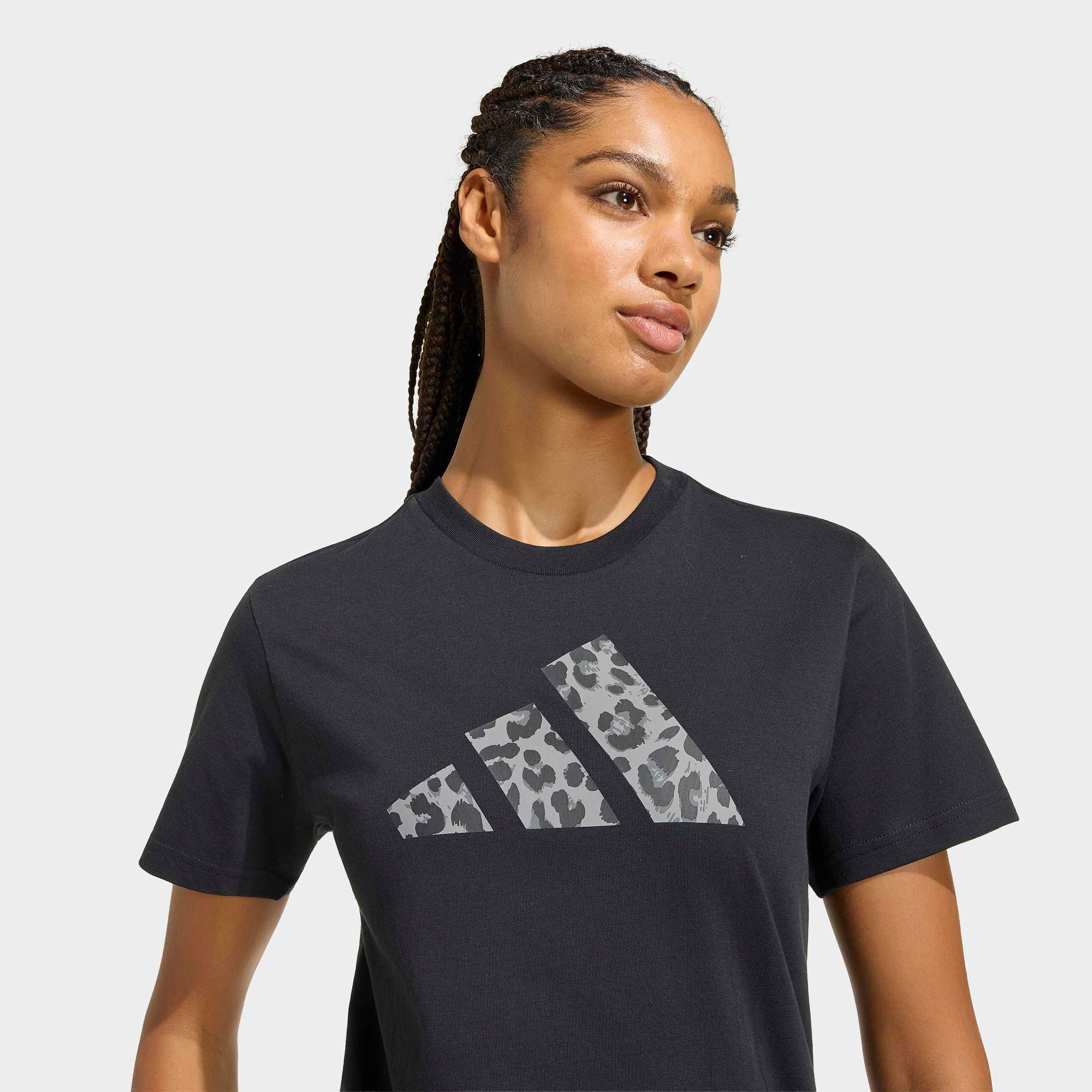 adidas Sportswear T-Shirt »GRAPHIC MIT ANIMALPRINT« mit Rundhalsausschnitt, ohne Verschluss, sportlicher Stil