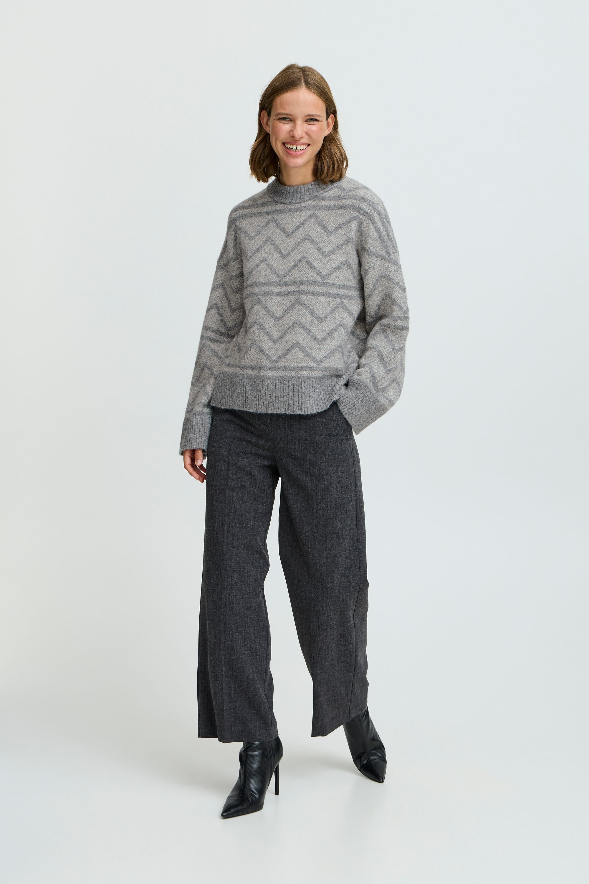b.young Strickpullover »Strickpullover BYOmea«