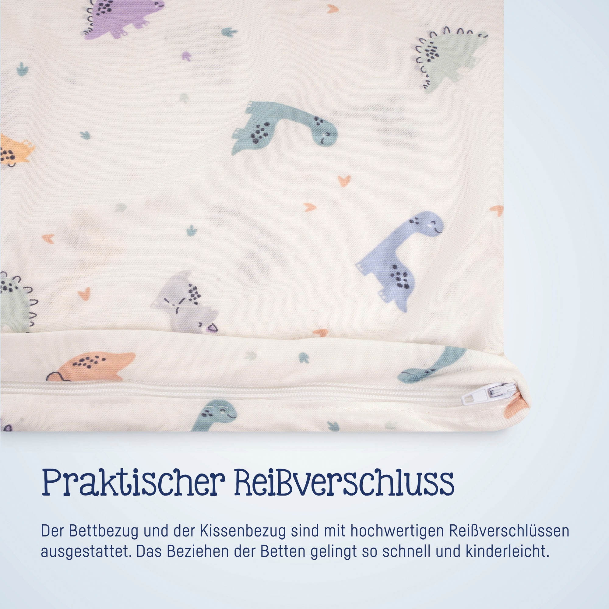 Julius Zöllner Kinderbettwäsche »Baby- und Kinderbettwäsche aus 100% Jersey-Baumwolle«, erhältlich in den Größen 80x80+35x40cm und 100x135+40x60cm