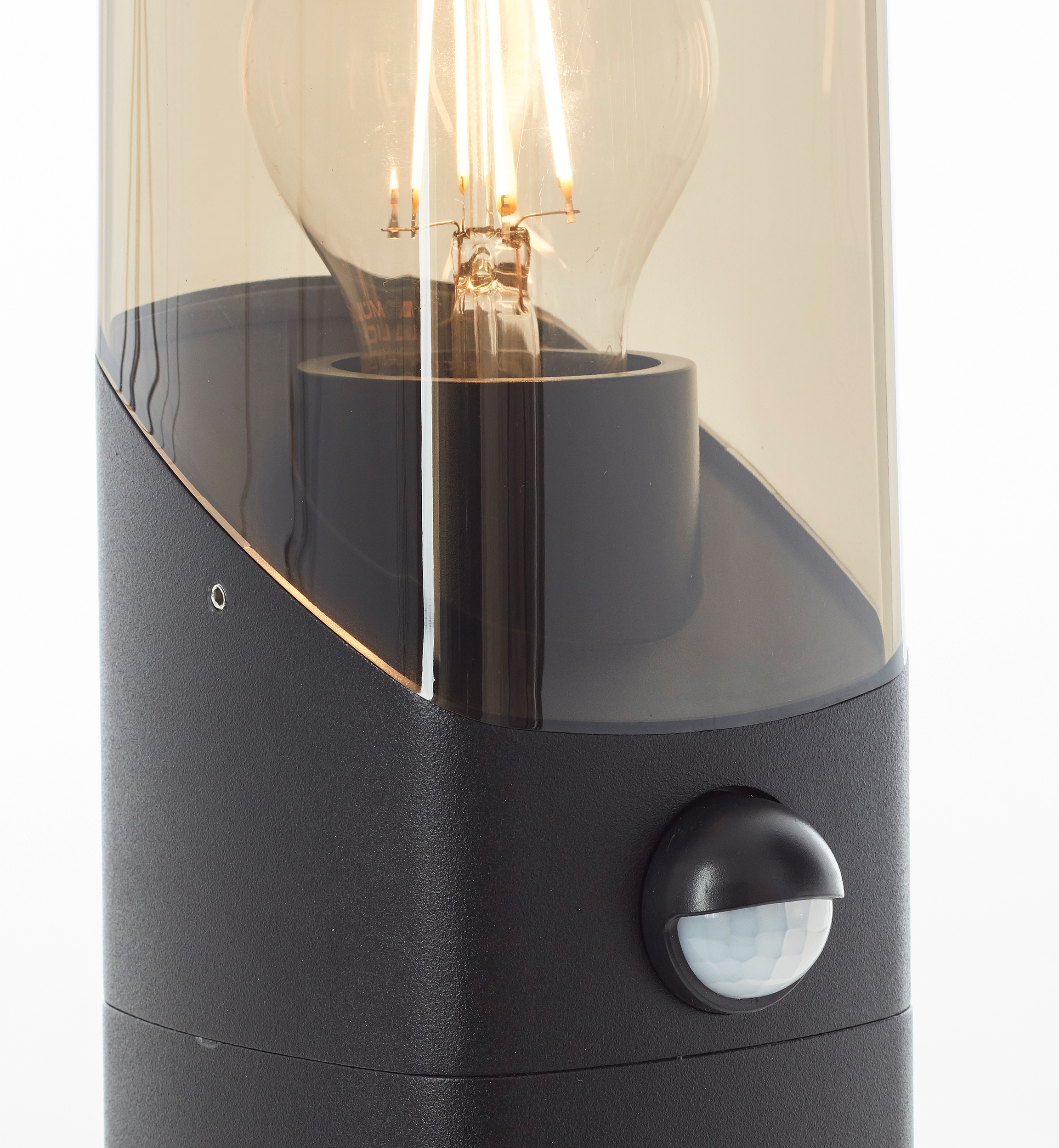 Brilliant Außen-Stehlampe »Minou«, 1 flammig, Leuchtmittel E27 | ohne Leuchtmittel, Außenstandleuchte Bewegungsmelder, 60 cm, E27, Alu-Druckguss, schwarz