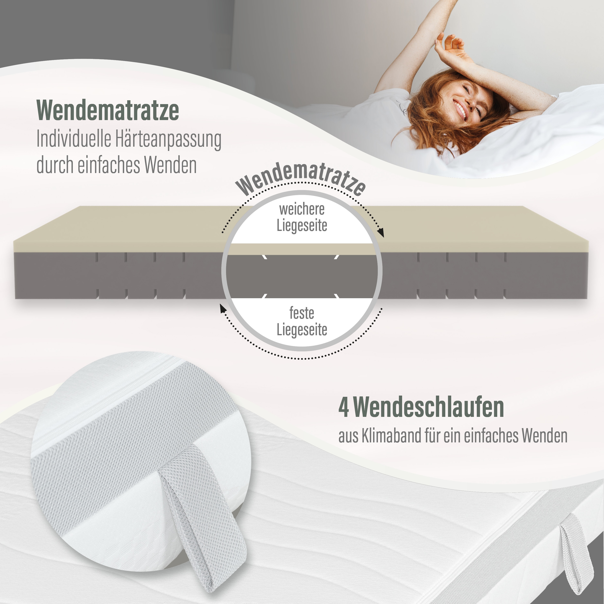 Beco Hybridschaum-Matratze »Feel Like Latex ONE KS« 21 cm hoch 1 Stk. tlg. Ergonomischer Hybridschaum mit komfortabler Feel Like Latex Auflage