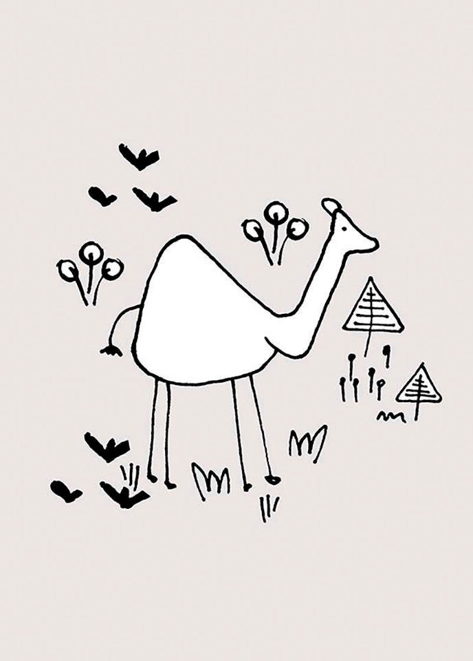 Komar Bild »Scribble Camel« Tiere 1 Stk. tlg. Wandbild zur Dekoration - ohne Rahmen