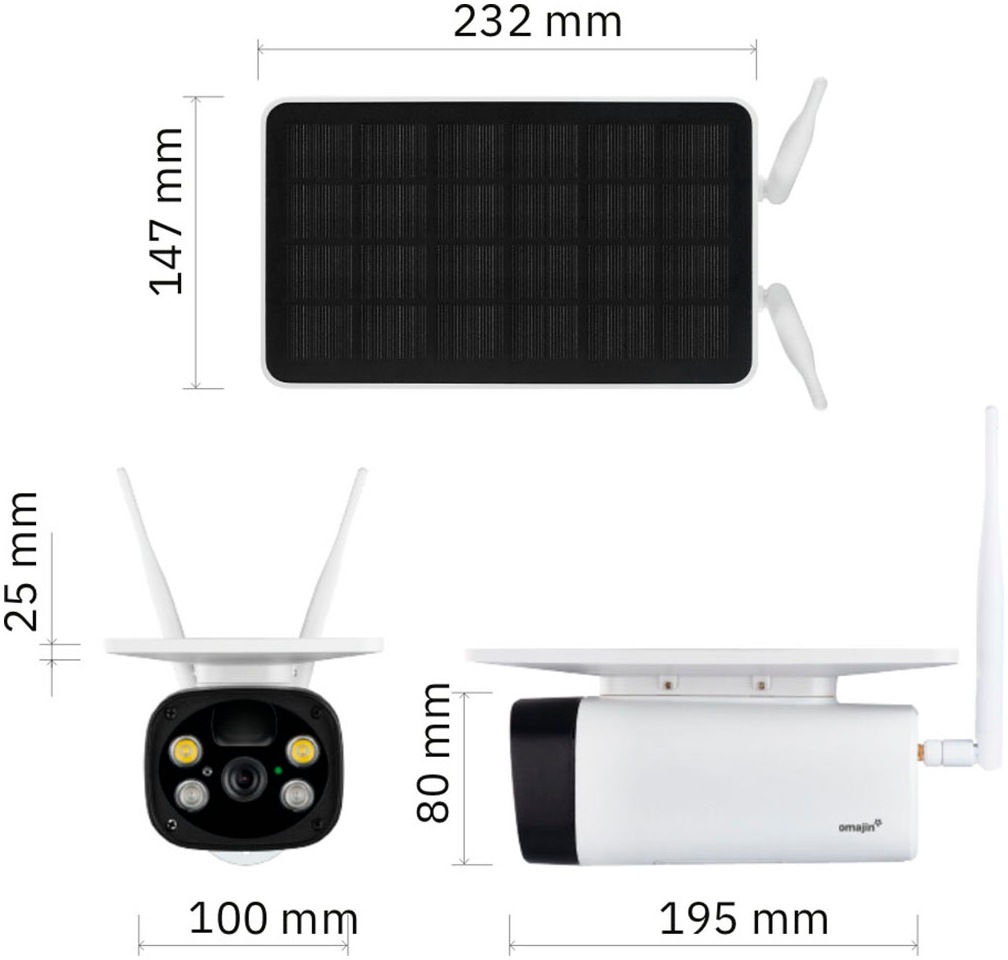 Omajin by Netatmo Überwachungskamera »Solar OMA-OSC-01-EU Solar mit Akku«, Außenbereich