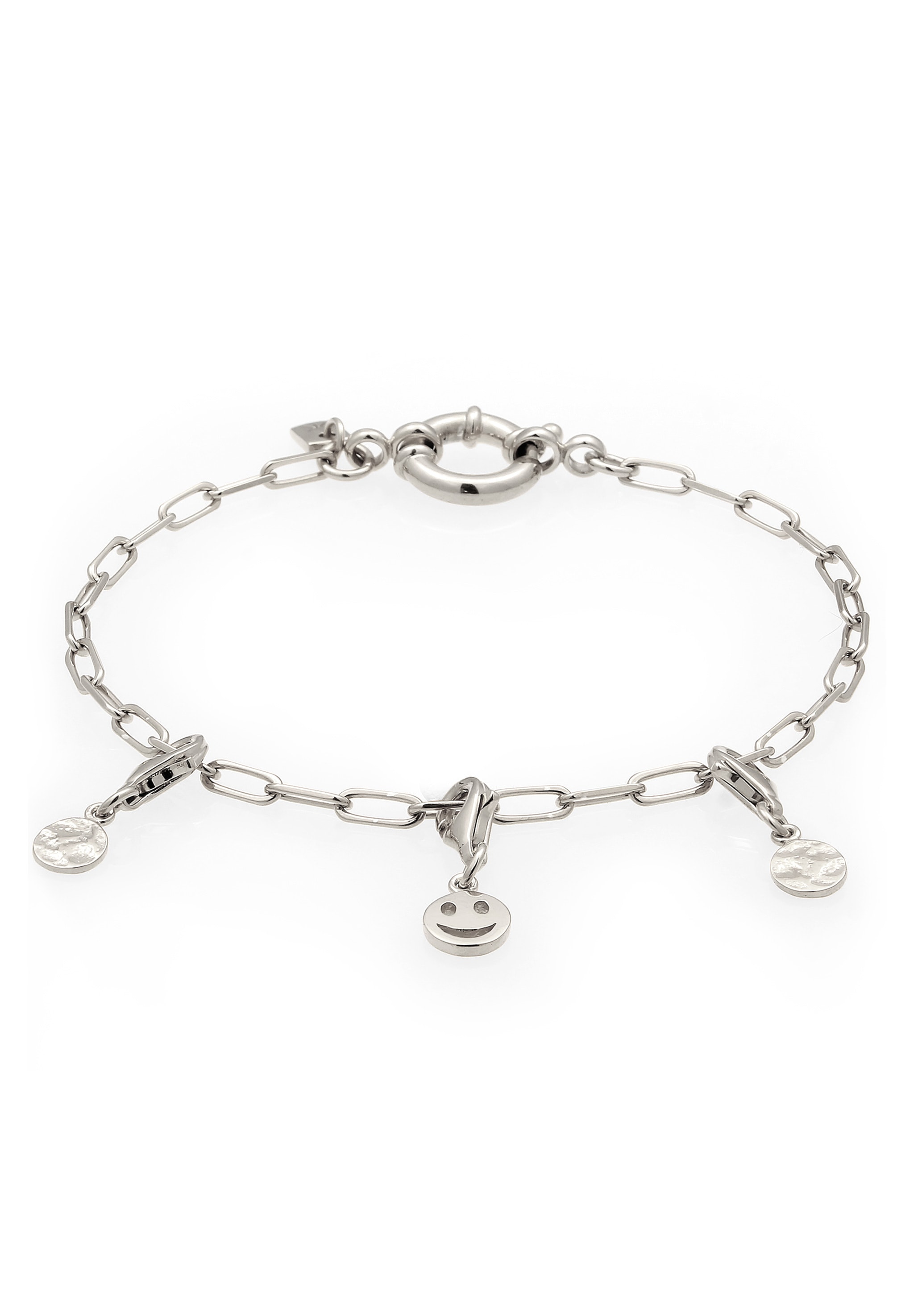 Kuzzoi Armkette »Armband Smiling Face Charm Anhänger 925 Sterling Silber«