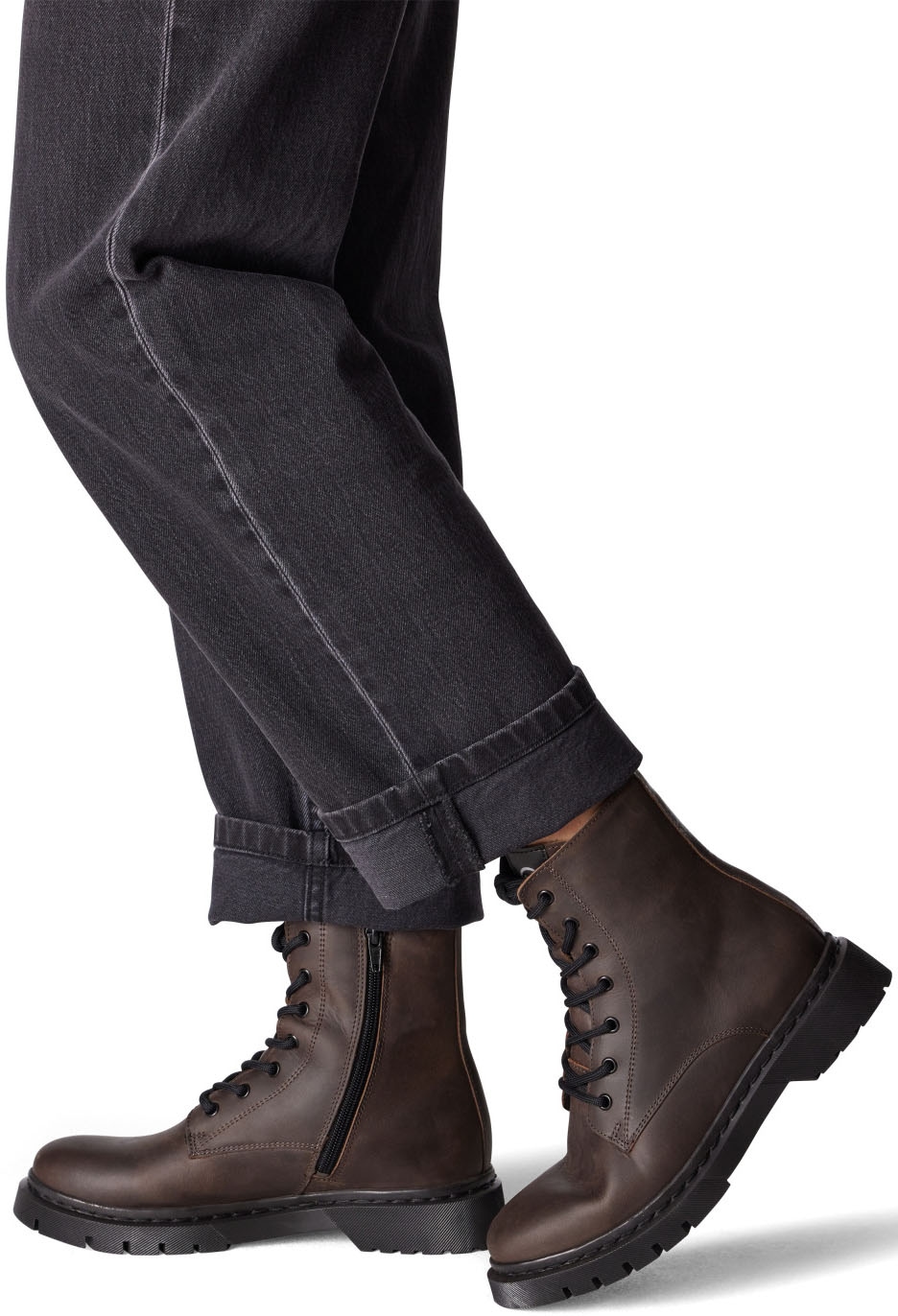 Tamaris Winterboots, Blockabsatz, Schnürboots, Winterstiefelette, T-Logo an der Zunge