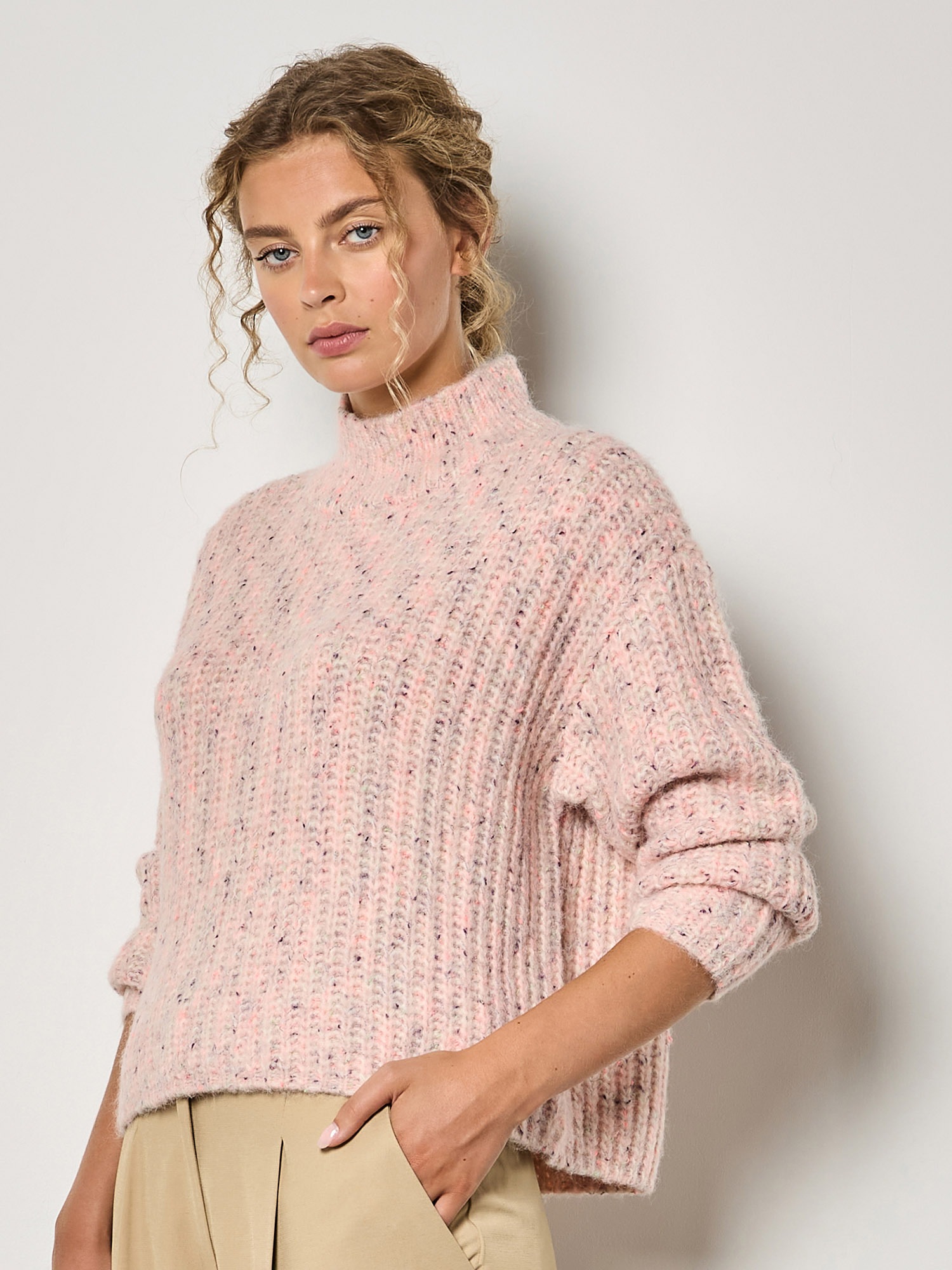 Apricot Stehkragenpullover »Pullover« in Rippstrick