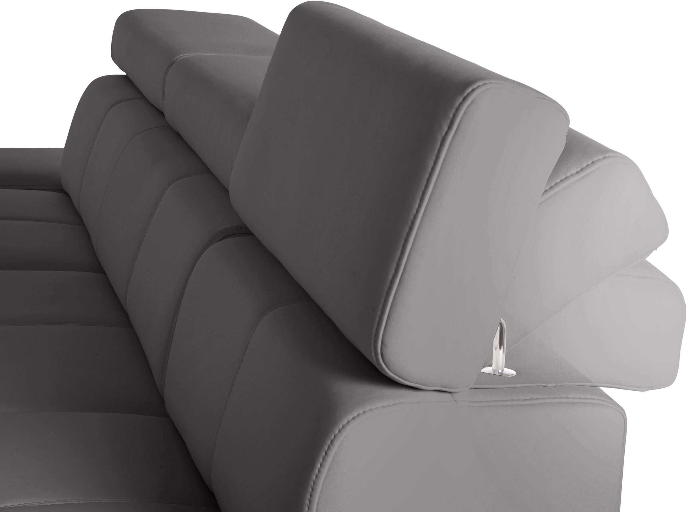 exxpo - sofa fashion Ecksofa »Fiji, hochwertige Detailverarbeitung im Sitz und Rücken, L-Form«, bequem durch Kopf- und Armteilverstellung, wahlweise mit Bettfunktion