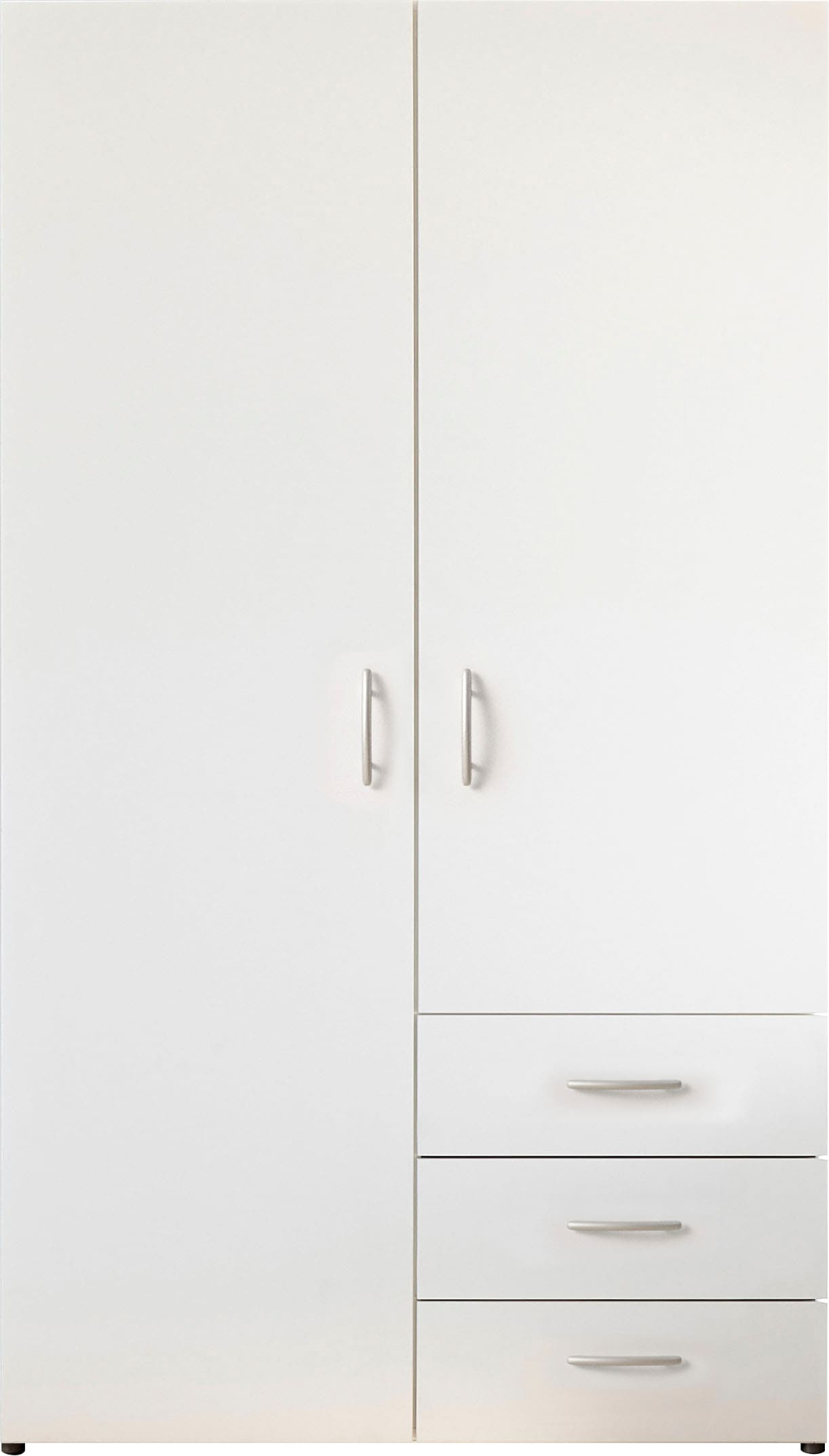 Schlafkontor Drehtürenschrank »Harry Schlafzimmerschrank Bestseller in weiß«, Kleiderschrank Garderobe mit 3 Schubkästen, in 2 Breiten