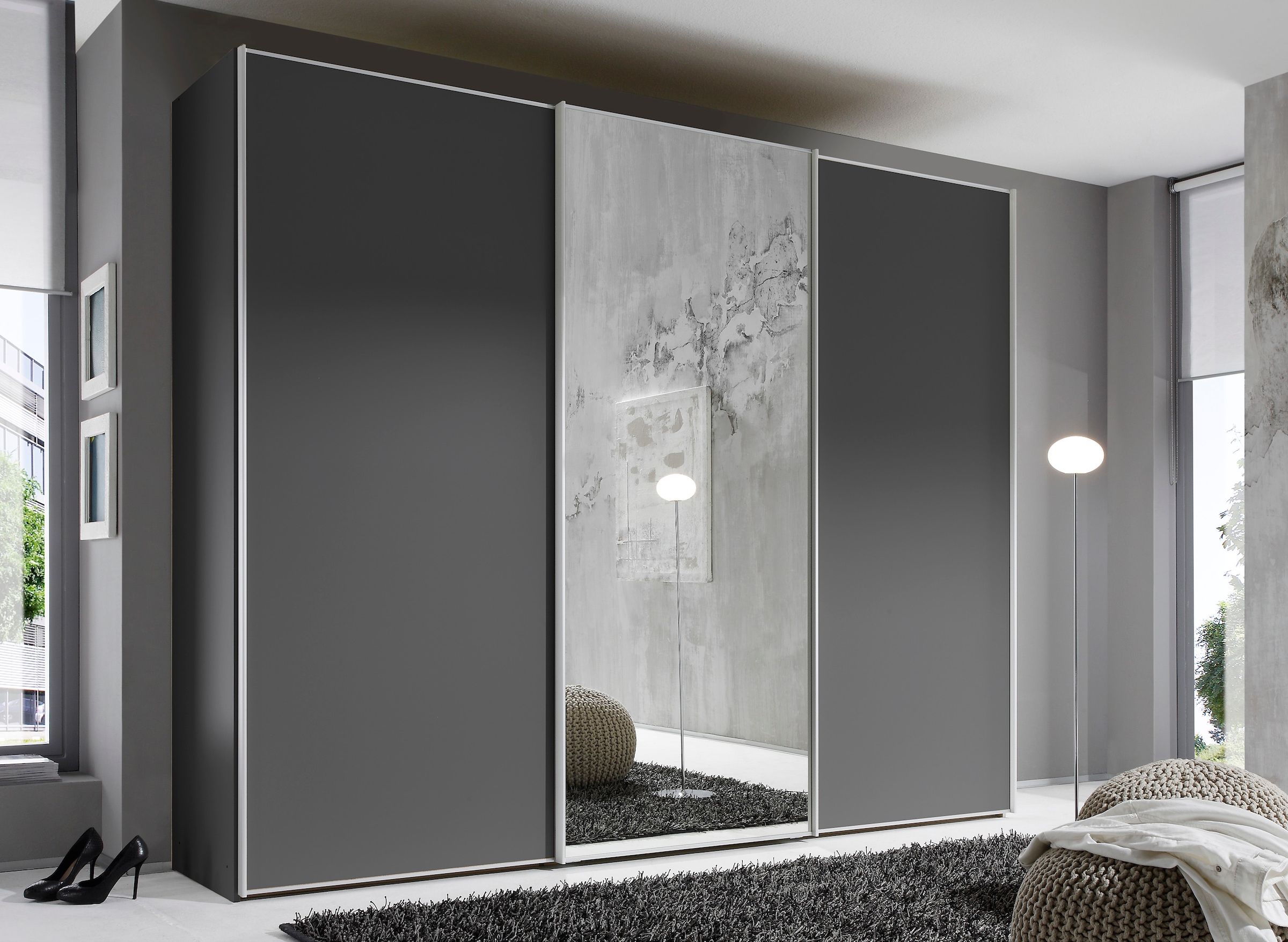 STAUD Schwebetürenschrank »Sinfonie Plus, edles Design in hochwertiger Qualität, Made in Germany« Mit Spiegeltür und vier verschiedenen Ausstattungsvarianten