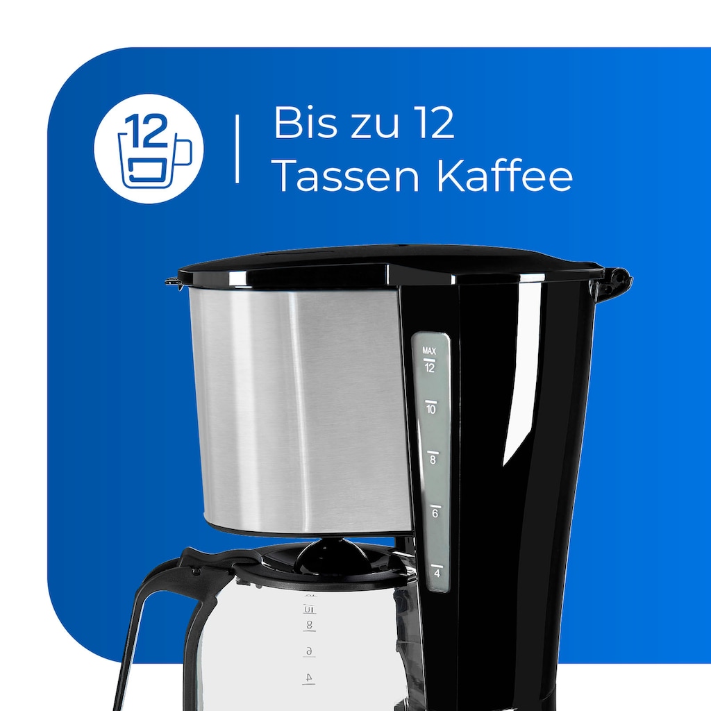 exquisit Filterkaffeemaschine »KA 6119 isw«, 1,5 l Kaffeekanne, Papierfilter, 1x4