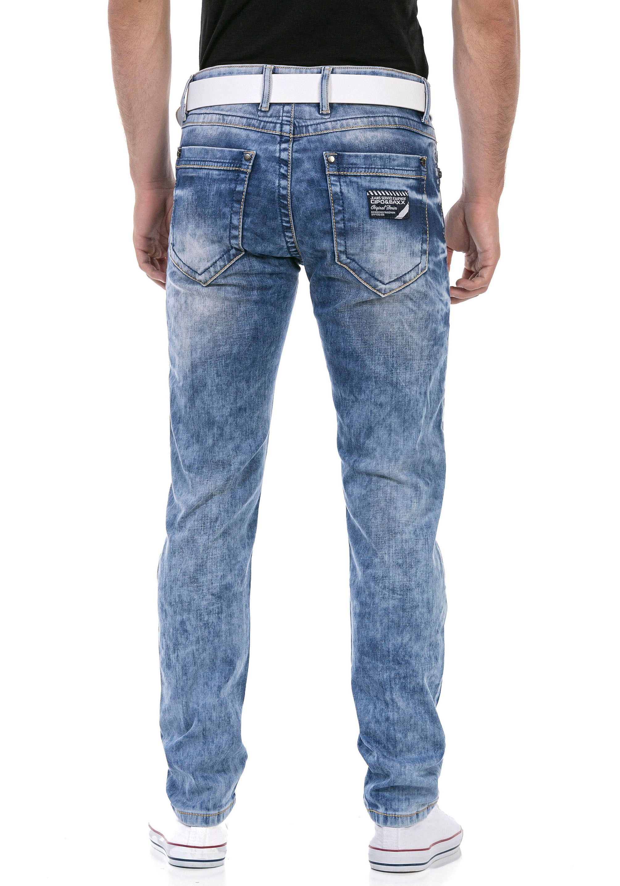 Cipo & Baxx Regular-fit-Jeans mit markanter Waschung