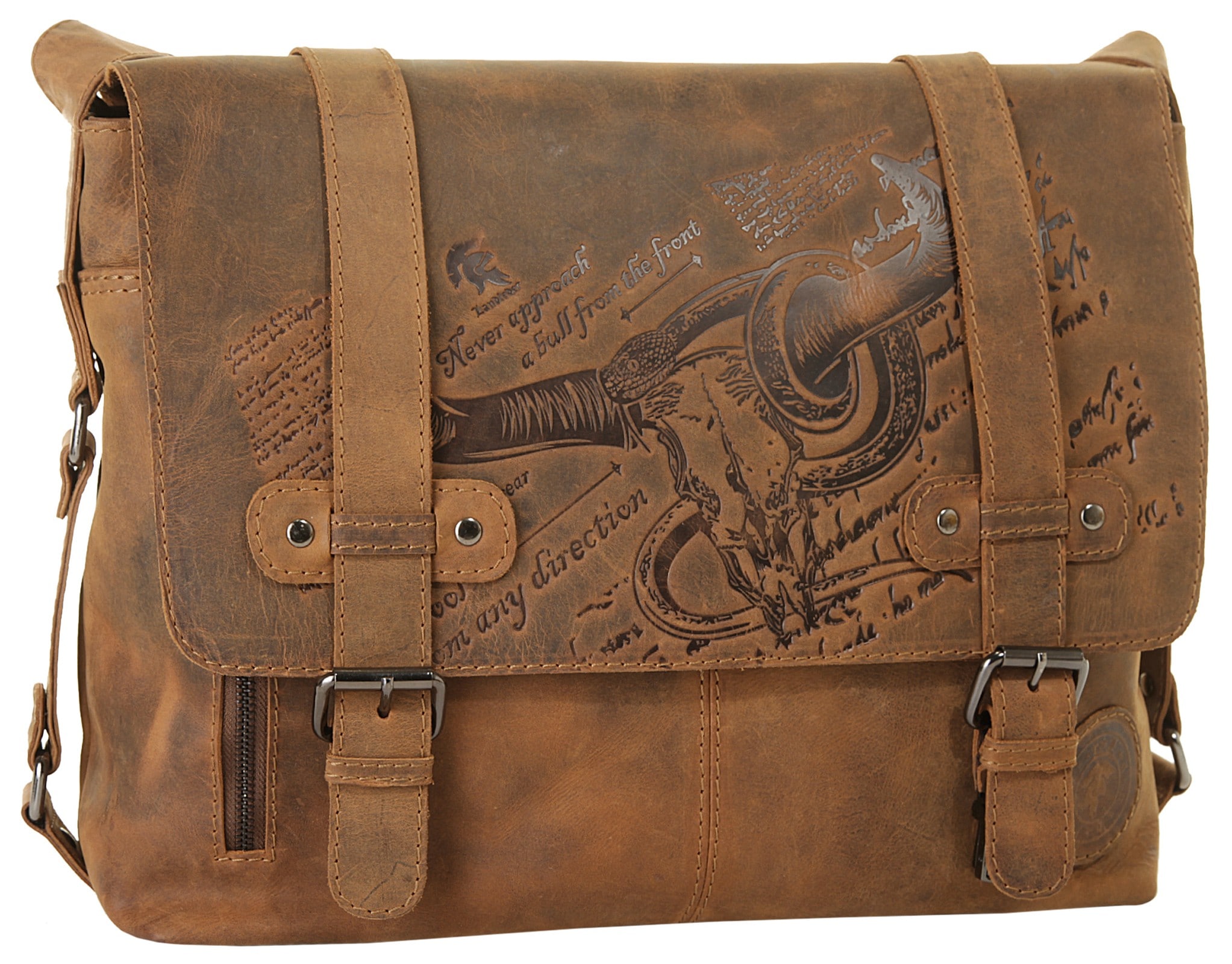 Landleder Messenger Bag, echt Leder