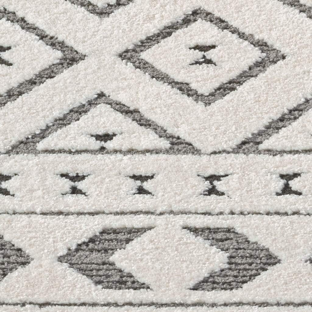 Carpet City Teppich »LOUNGE 9999«, rund, 15 mm Höhe, Kurzflor-Teppich Modern, Hoch-Tief-Struktur, Wohnzimmer, Schlafzimmer