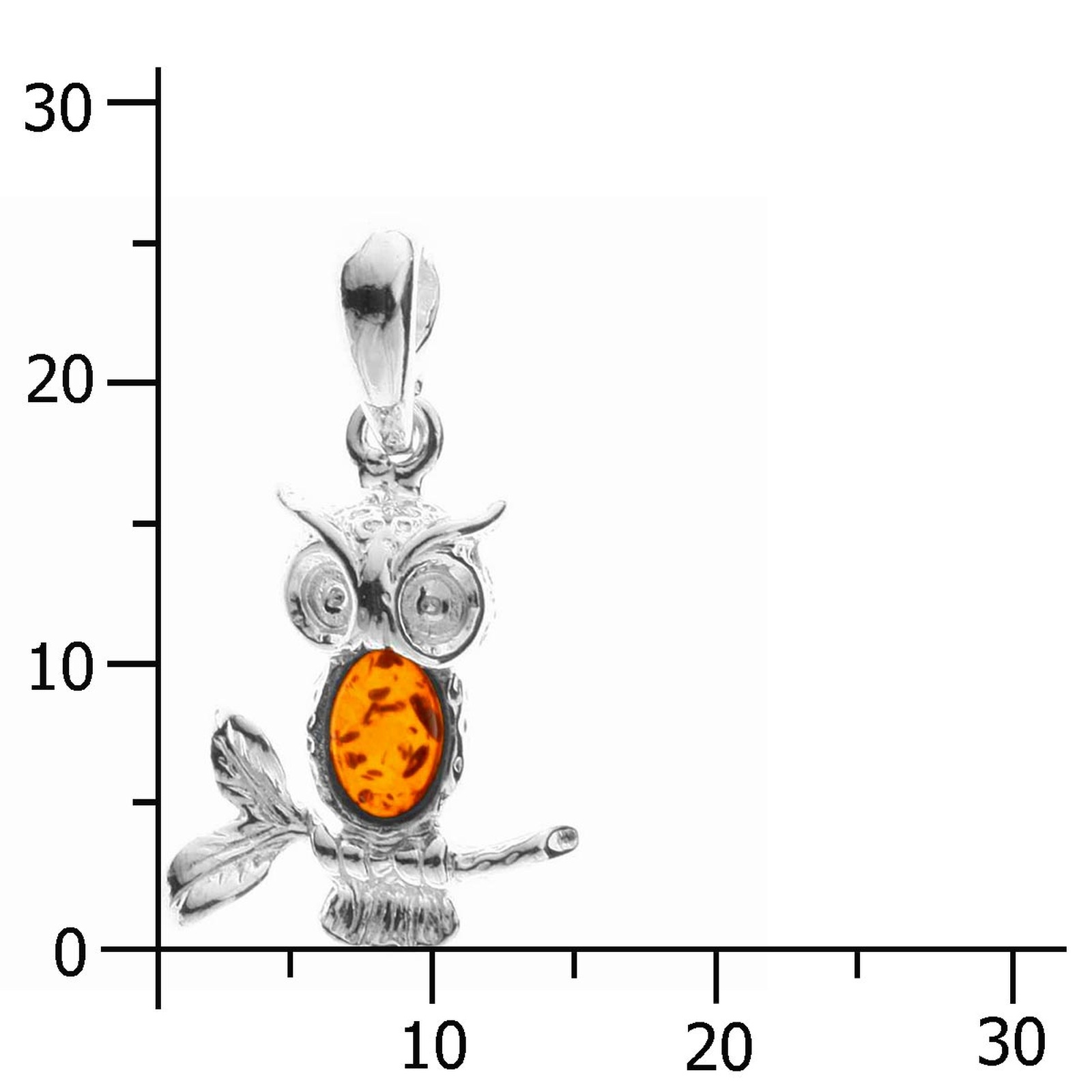 OSTSEE-SCHMUCK Kettenanhänger »- Eule - Silber 925/000 - Bernstein« ()