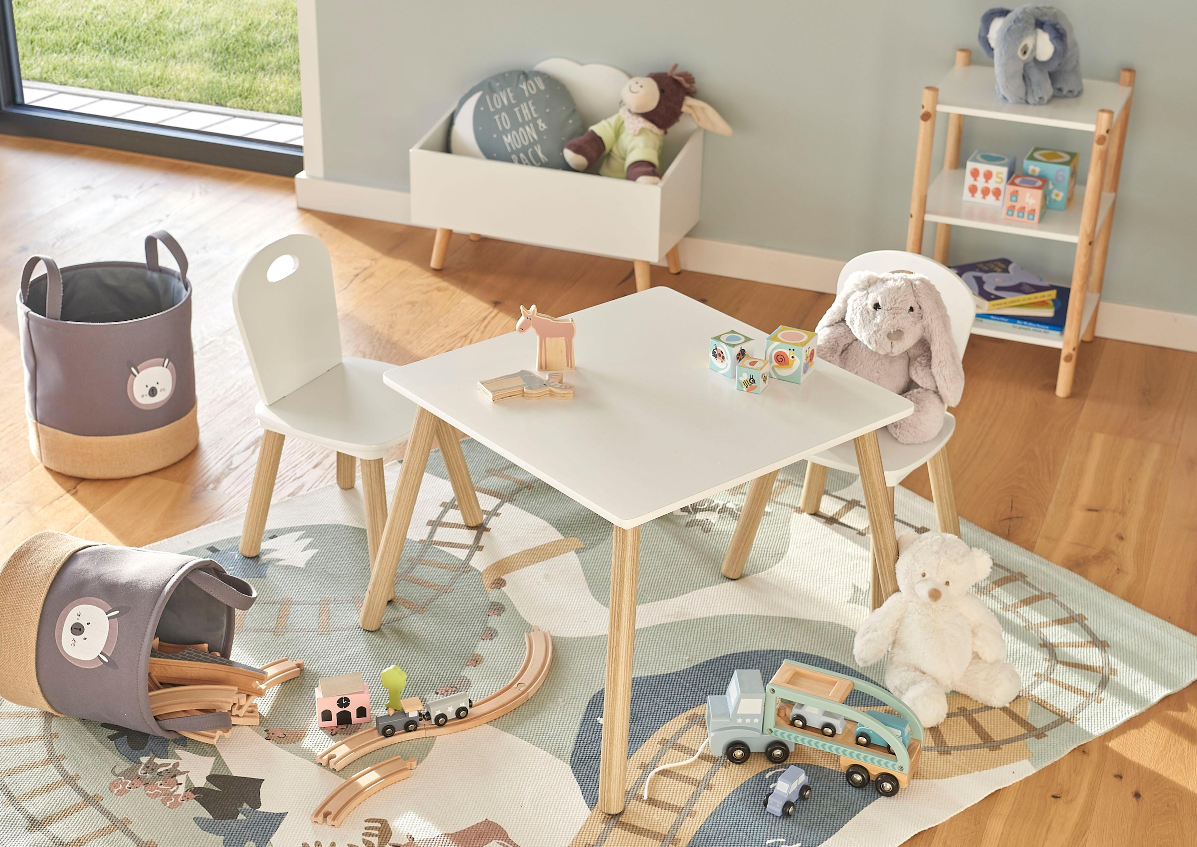 Zeller Present Spielzeugtruhe »Wolke«, Kindermöbel in nordischen Design
