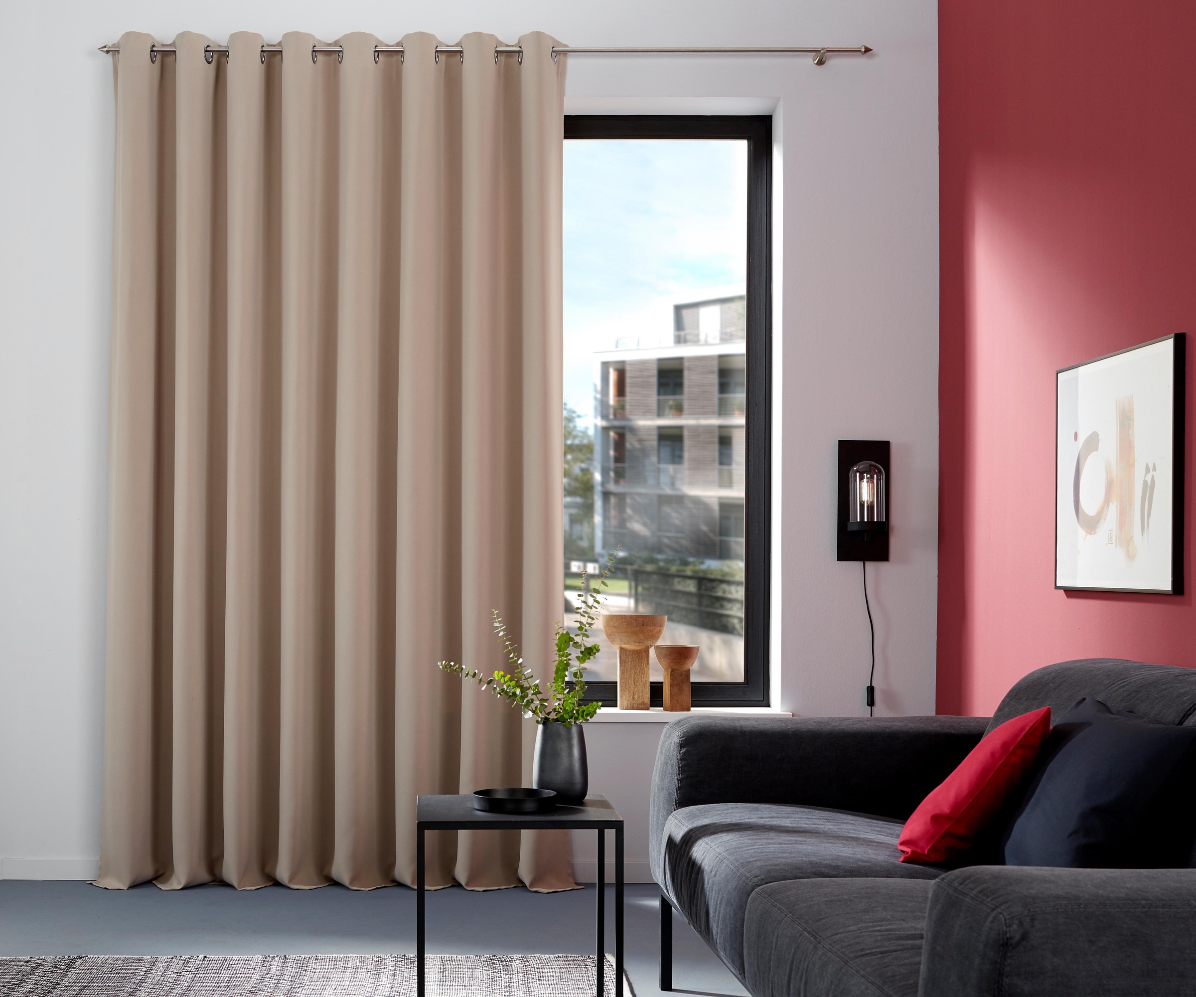 my home Vorhang »Sola«, (1 St.), Breite 130 cm und 270 cm, einfarbig,  Verdunkelung, Überbreite online kaufen