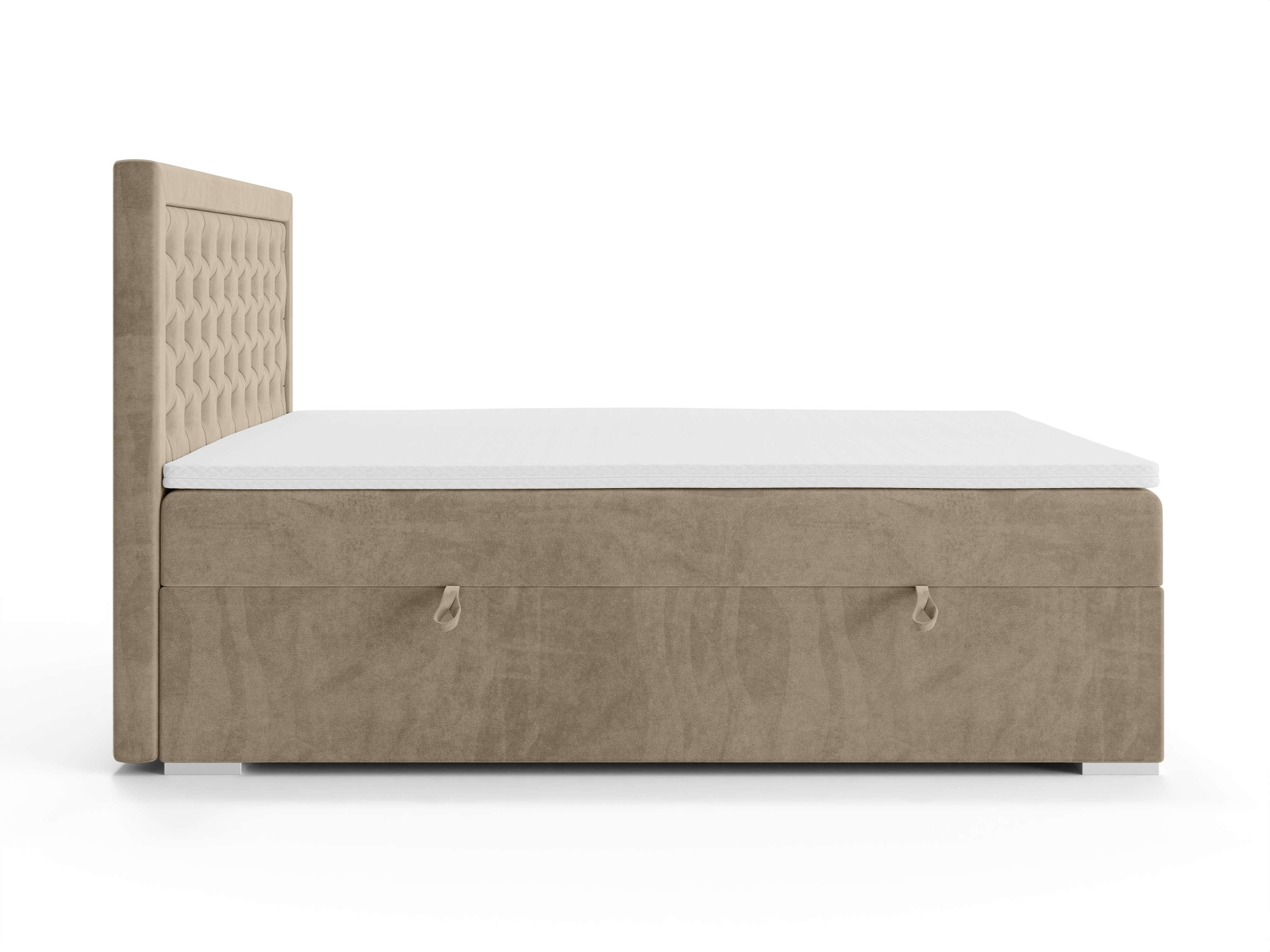 Leonique Polsterbett »SACY mit Matratze und Topper, in 2 Breiten (160 und 180 cm)«, Boxspringbett mit Kopfteil, Bettkasten, Matratze (BFK/TFK) und Topper