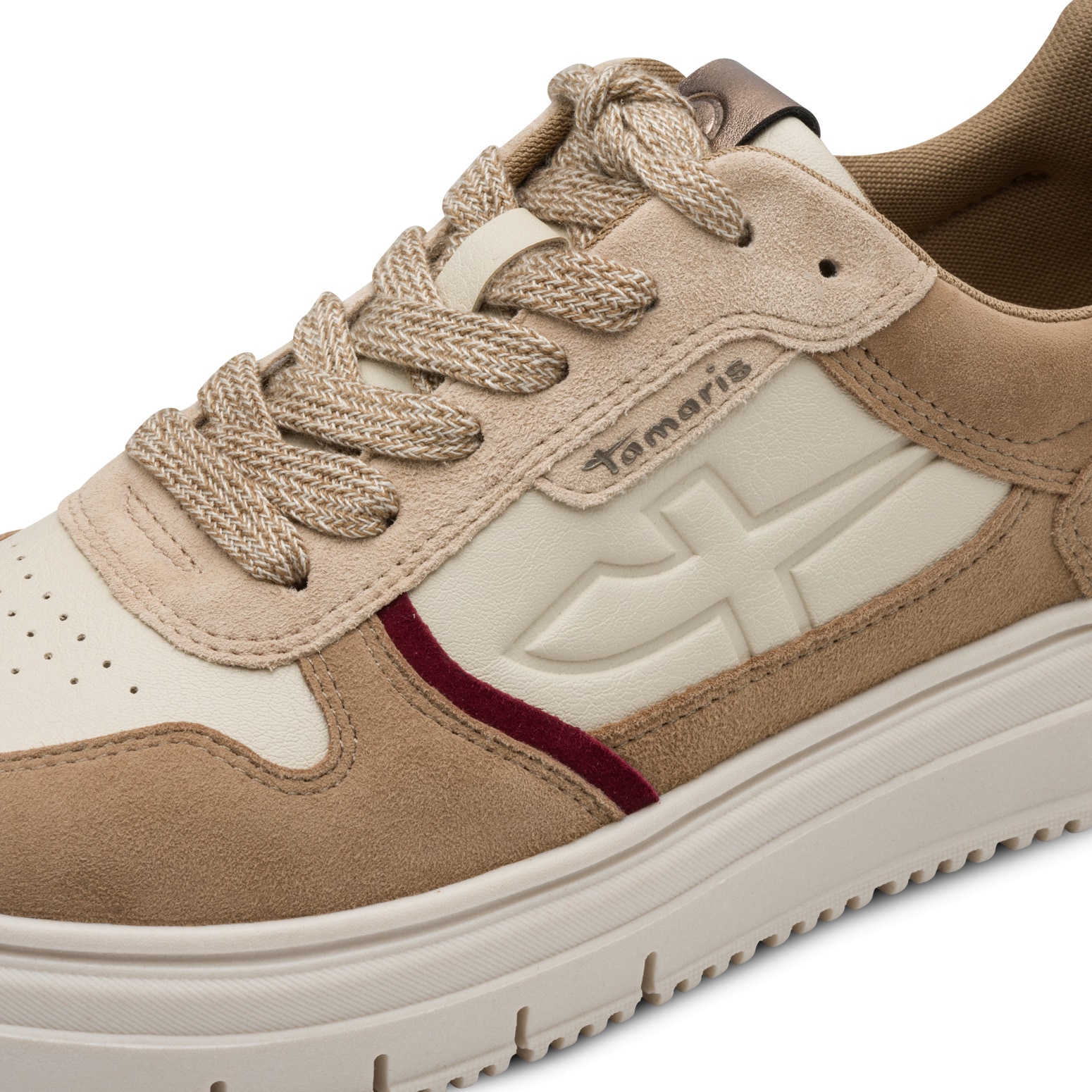 Tamaris Plateausneaker, Trendsneaker, Freizeitschuh, Schnürschuh im coolen Basket-Style