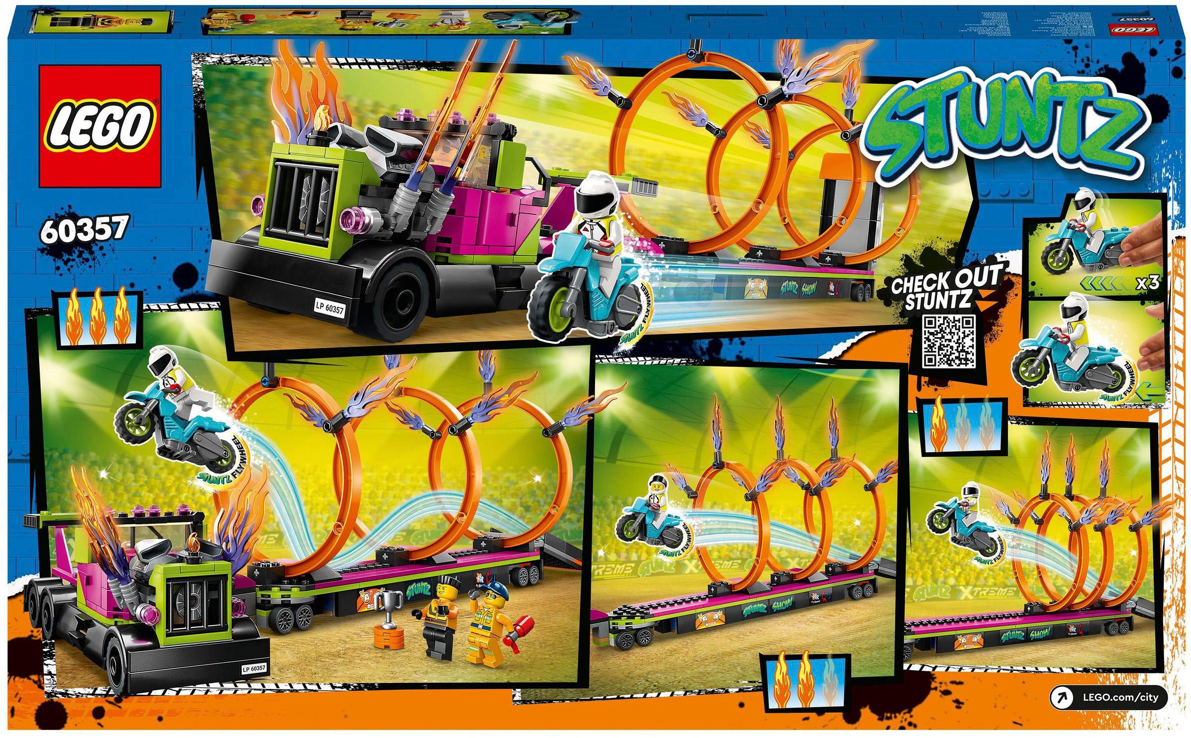 LEGO® Konstruktionsspielsteine »Stunttruck mit Feuerreifen-Challenge (60357), LEGO® City Stuntz«, (479 St.)