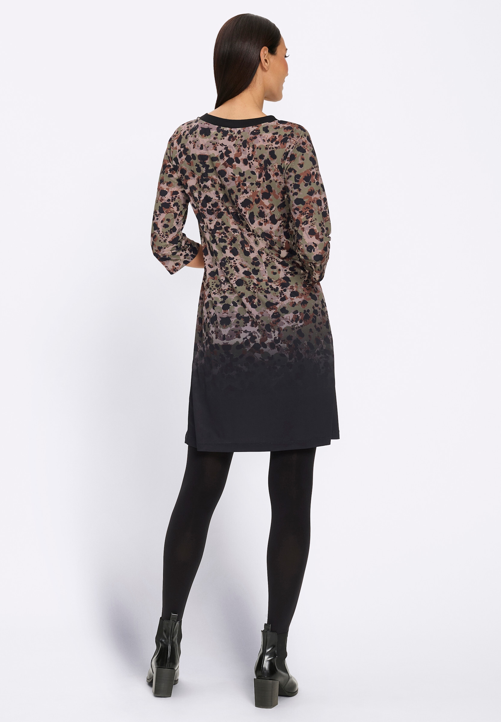 heine Druckkleid »Druck-Kleid Jerseykleid mit Animal-Muster« Ohne Taschen