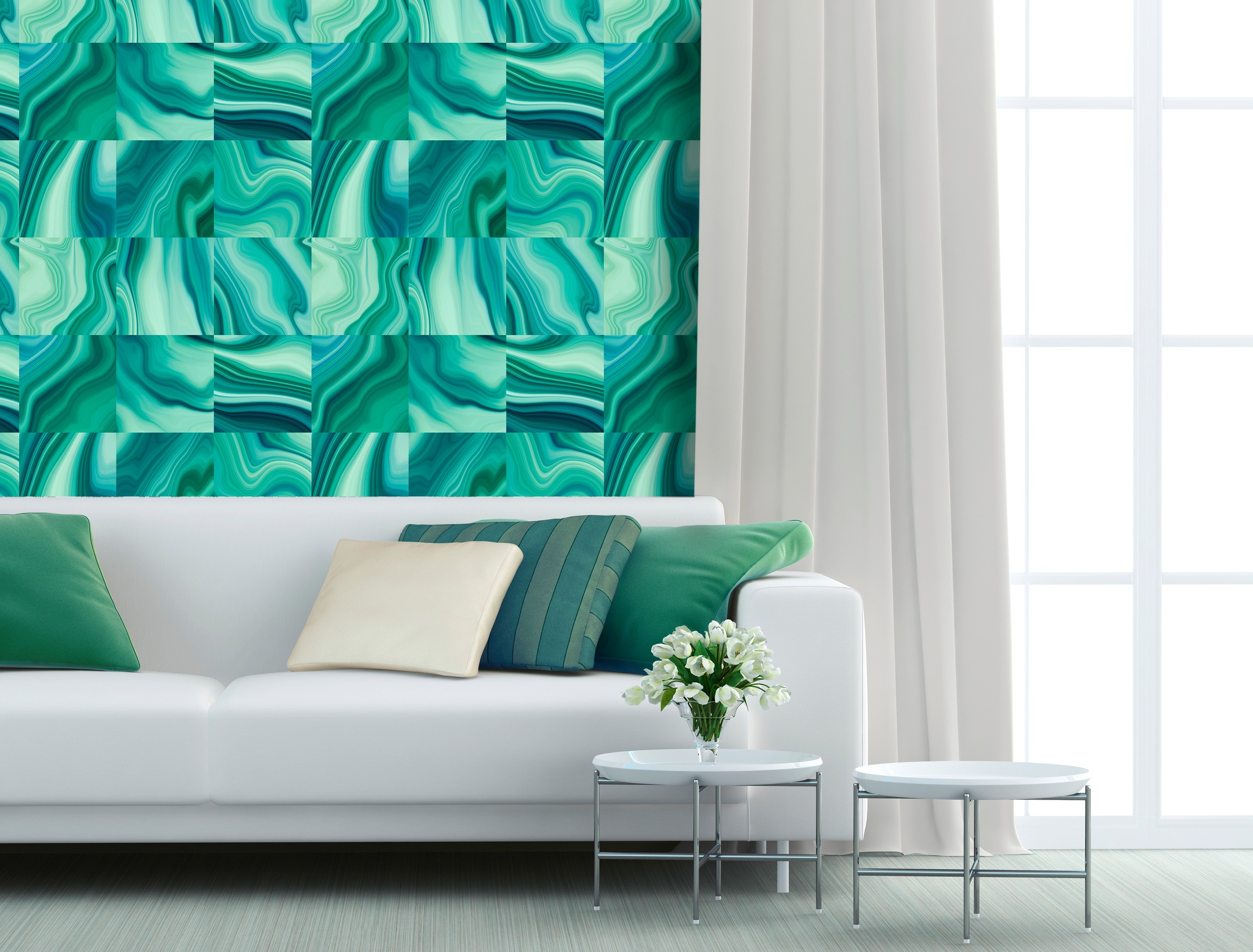 queence Vinyltapete »Noly« Motiv | bedruckt | botanisch | floral | gemustert | natürlich glatt 90x250cm, selbstklebend, kinderleichte Anbringung, , Sticker