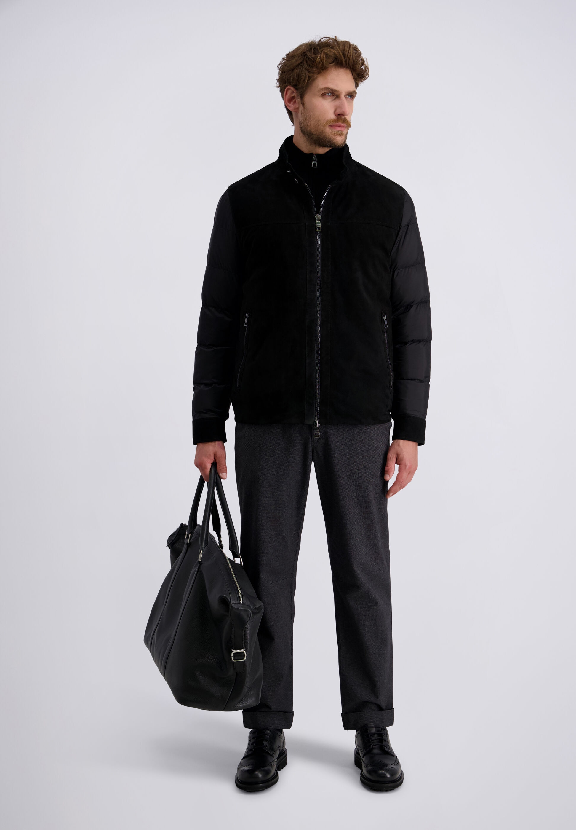 Pierre Cardin Lederjacke »Pierre Cardin Jacke« ohne Kapuze aus Leder