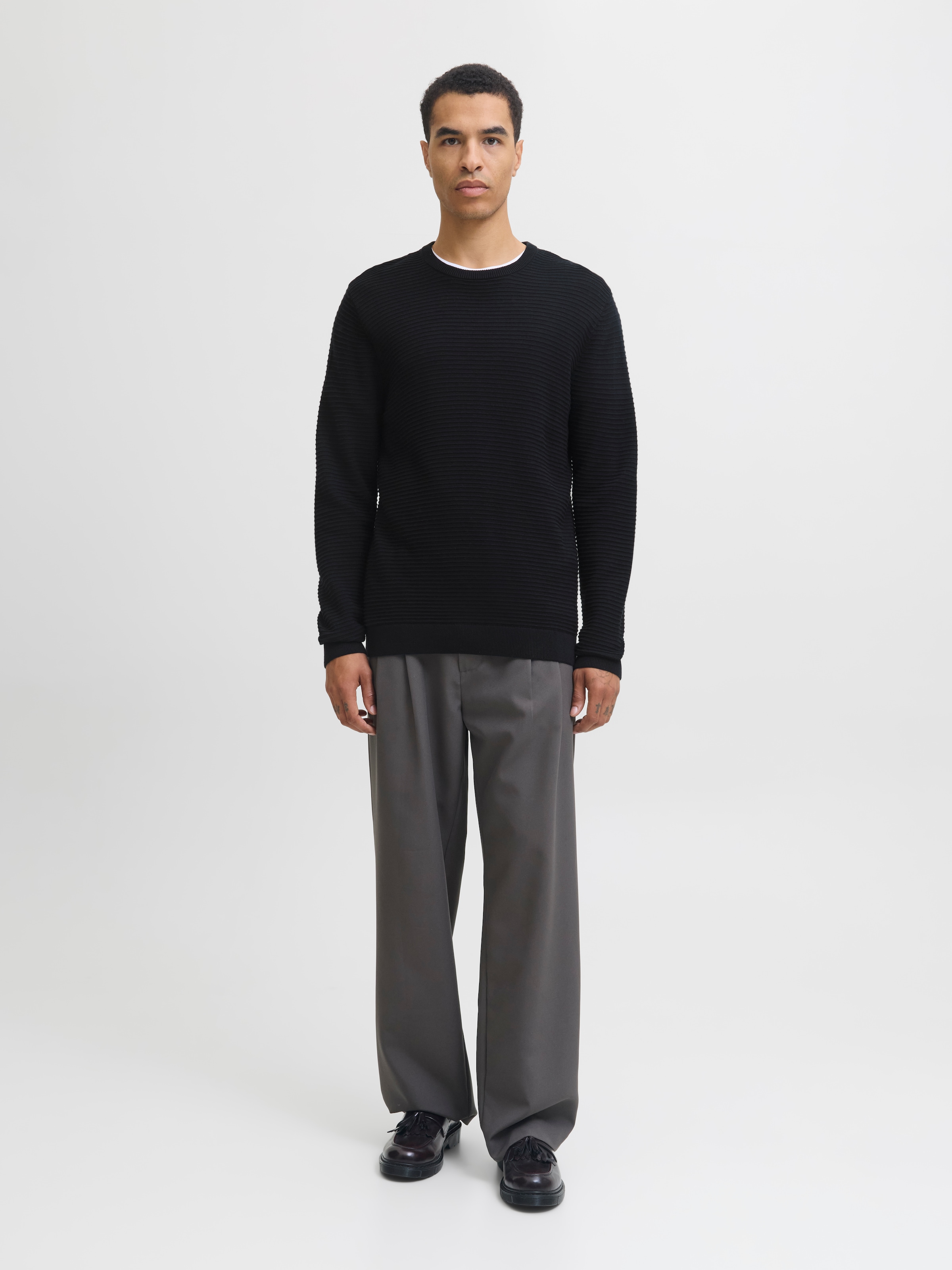 Jack & Jones Rundhalspullover »JJOTTO KNIT CREW NECK AW25«