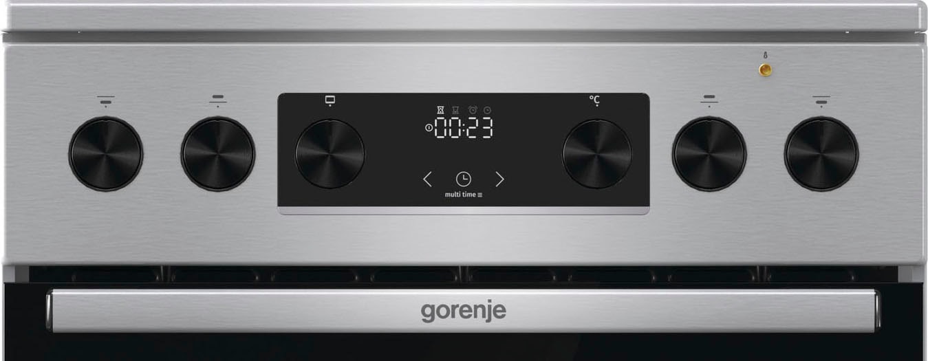 GORENJE Elektro-Standherd »GECS5C70XPA«, mit 2-fach-Teleskopauszug, Aqua Clean