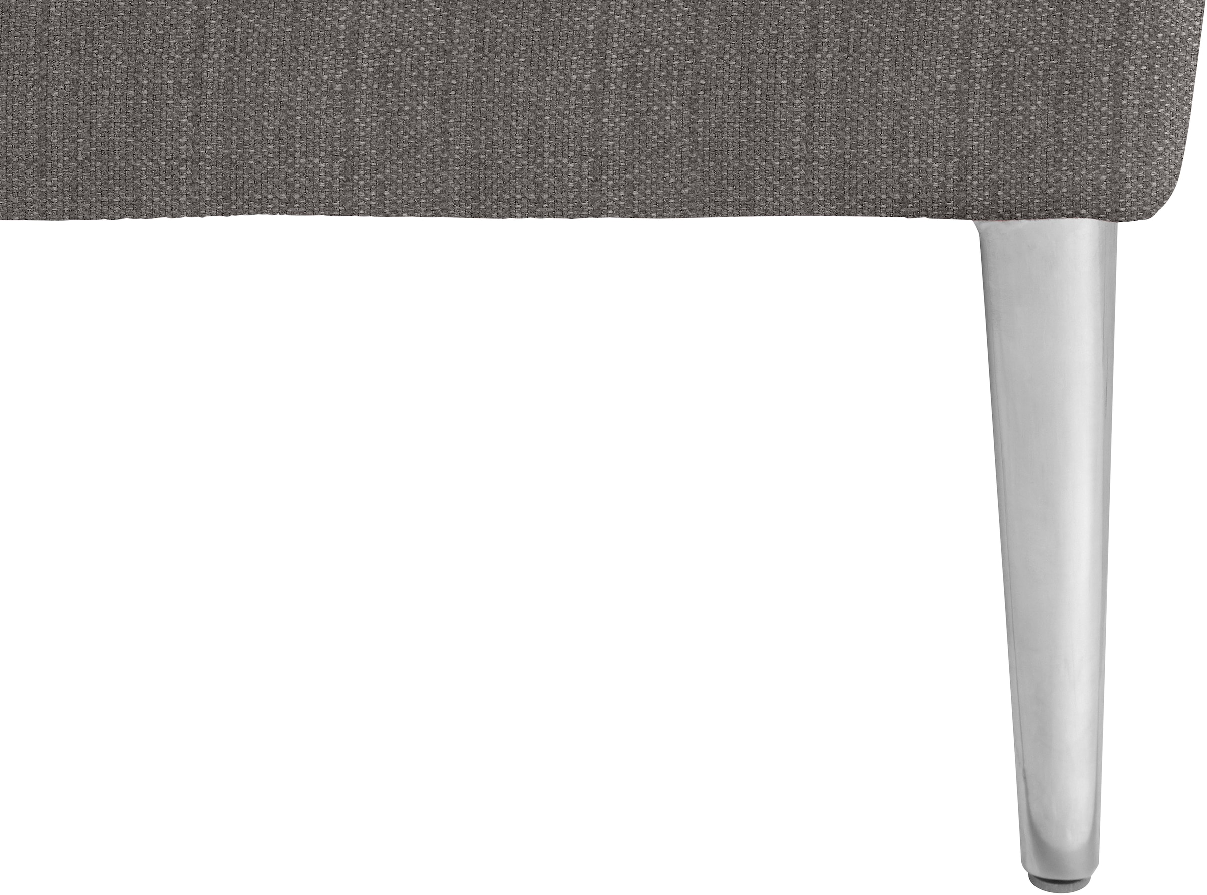 W.SCHILLIG Ecksofa »enjoy&MORE, Designsofa, bequem, zeitlos und elegant, L-Form« mit Sitztiefenverstellung, Füße Chrom glänzend, Breite 340 cm
