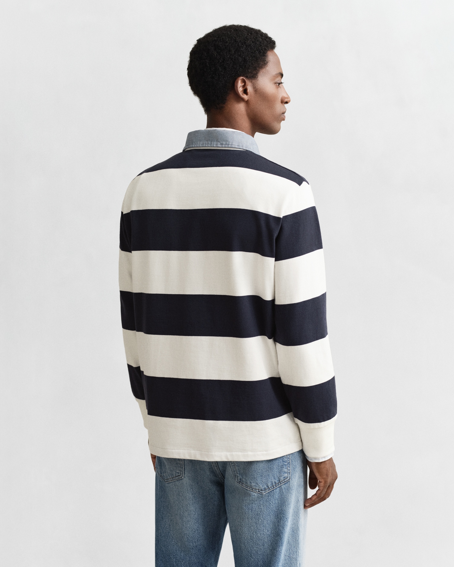 Gant Langarm-Poloshirt »REG CHAMBRAY STRIPE HEAVY RUGGER«