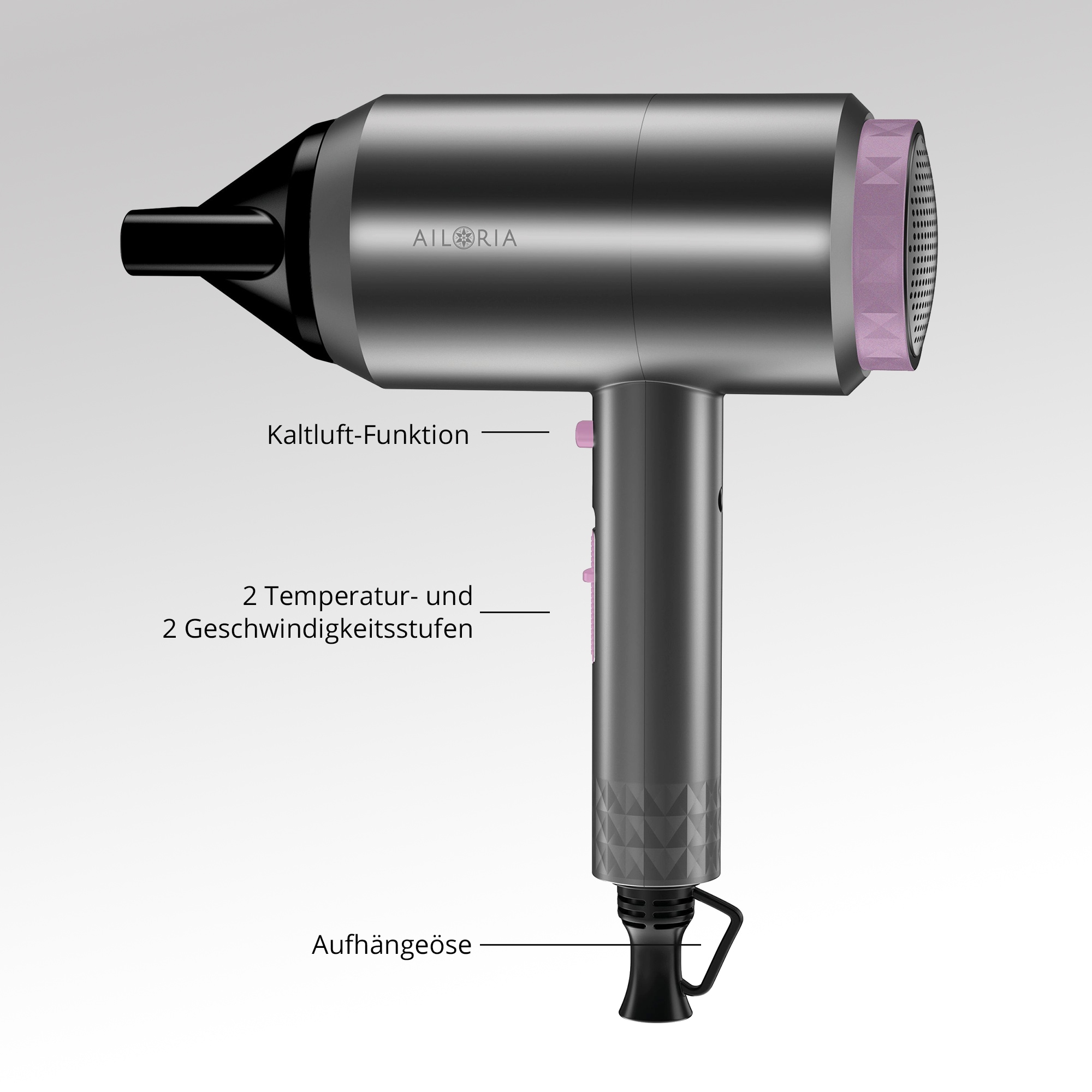 AILORIA Ionic-Haartrockner »Haartrockner mit Ionen-Technologie 2200 W RESPIRE«