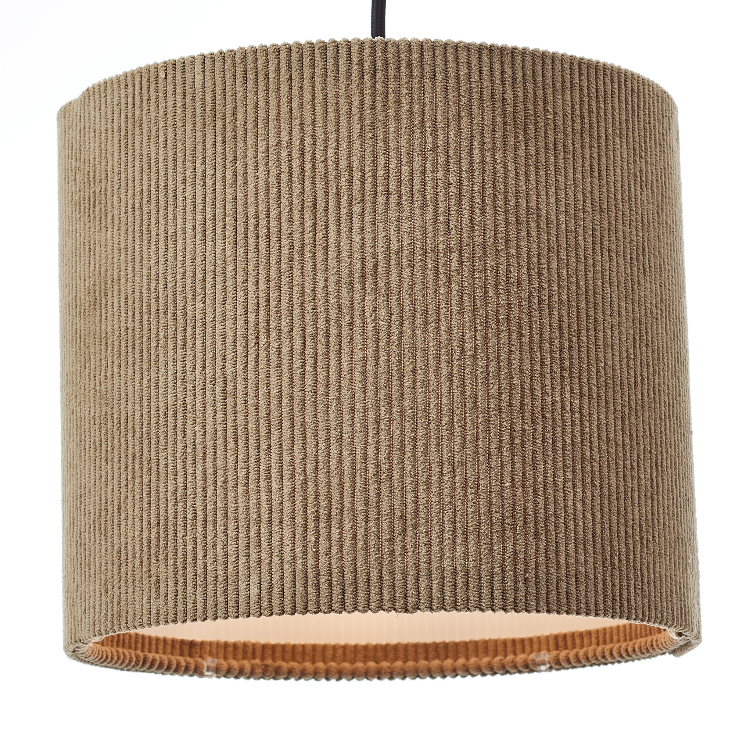 Brilliant Pendelleuchte »Tony«, 3 flammig, Leuchtmittel E27 | ohne Leuchtmittel, mit Cord-Lampenschirm, 150 x 94 x 23 cm, 3x E27, kürzbar, Textil, grau