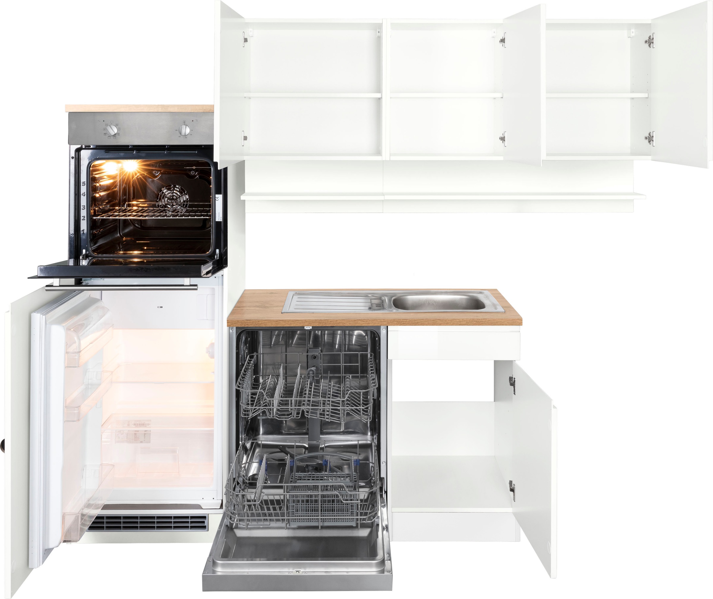 KOCHSTATION Winkelküche »KS-Virginia«, Stellbreite 230/190 cm, mit E-Geräten