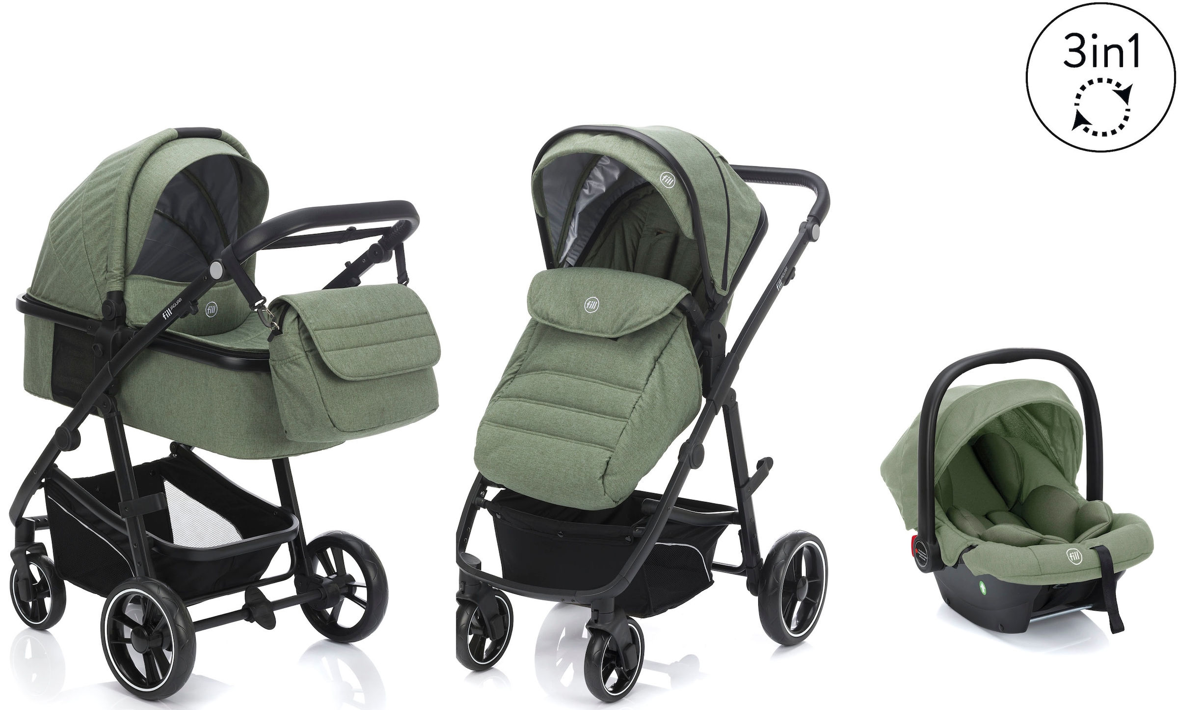 Fillikid Kombi-Kinderwagen »Jaguar«, 22 kg