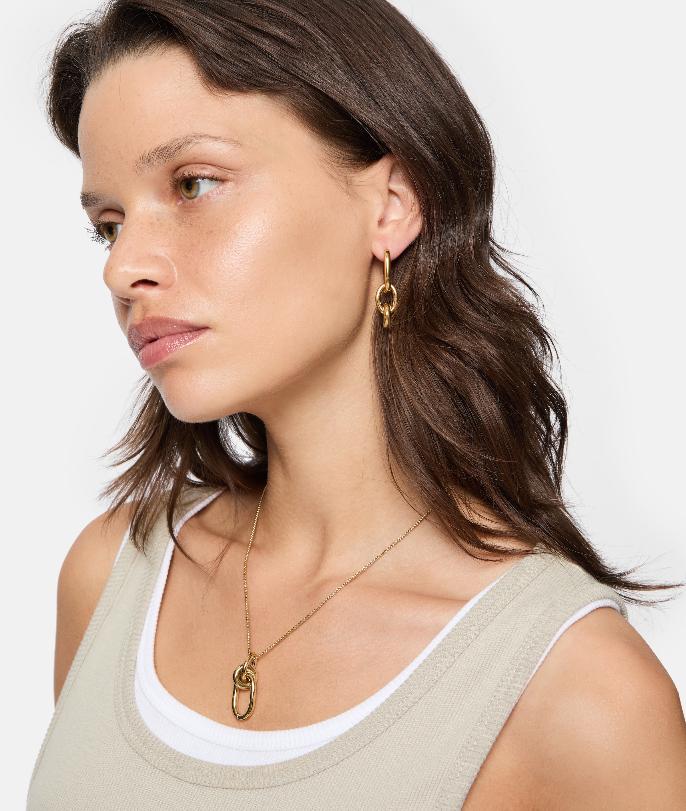 Liebeskind Berlin Paar Creolen »Schmuck Geschenk Edelstahl Ohrringe Modern Knot« Einhänger abnehmbar