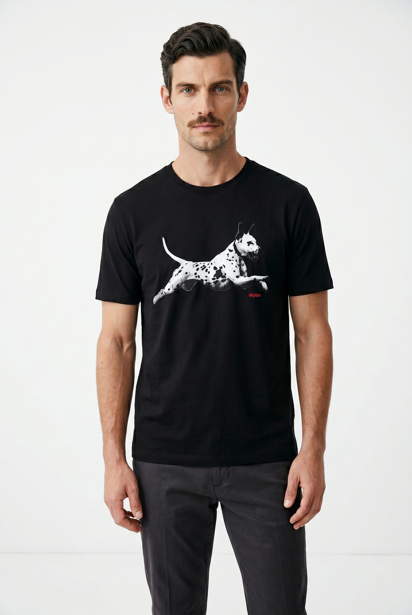 HUGO T-Shirt »Dirunn« Reine Baumwolle, Rundhalsausschnitt, Regular Fit
