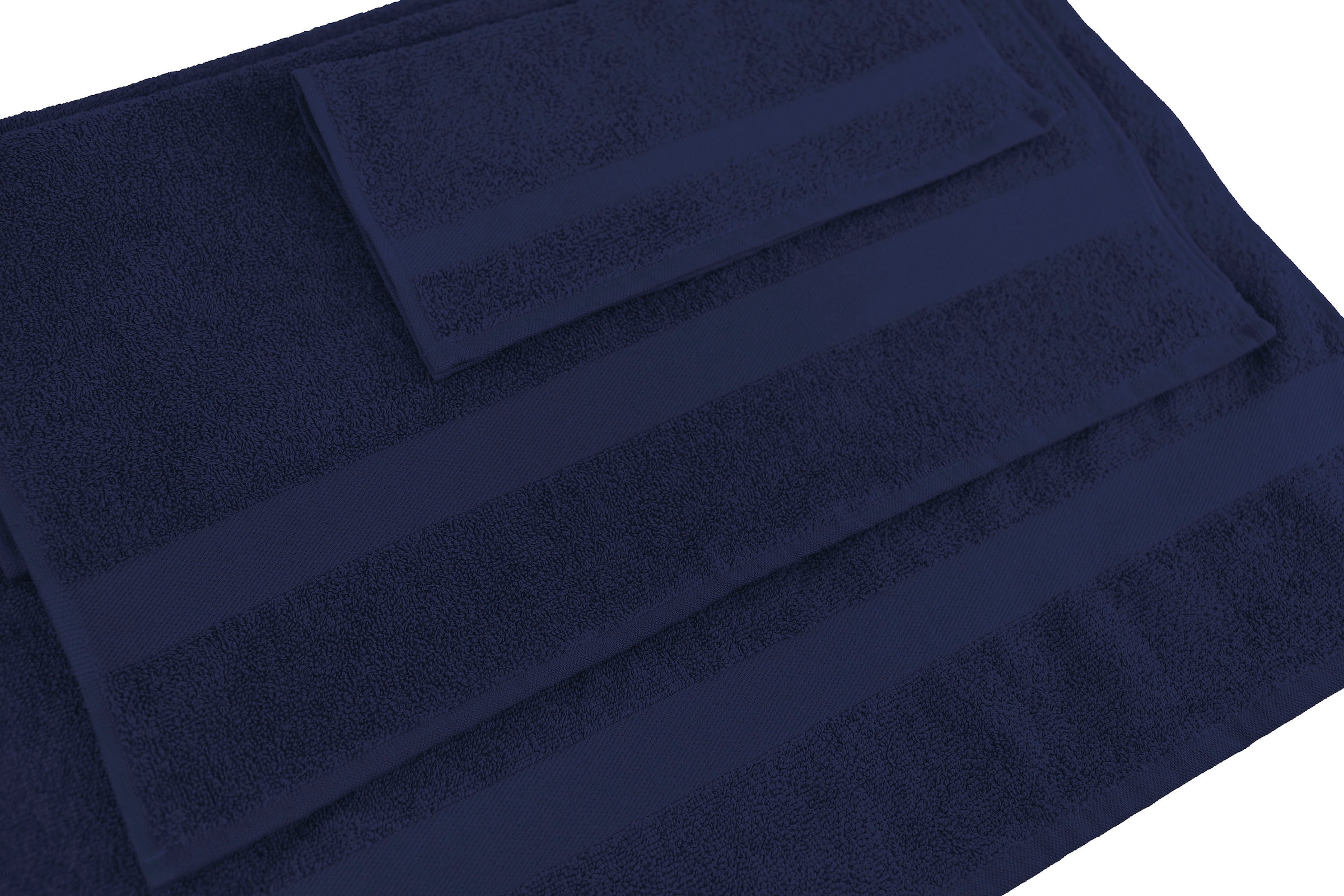 my home Handtuch Set »Nela«, Set, 6 tlg., Walkfrottier, mit Bordüre,  einfarbiges Handtuch-Set aus 100% Baumwolle